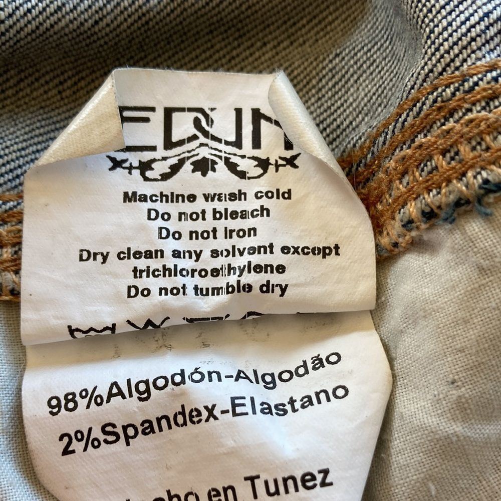 EDUN Edun Mens 29 Jeans Y2K Straight Leg Button Fly from Bono Size US 29 - 2 Thumbnail