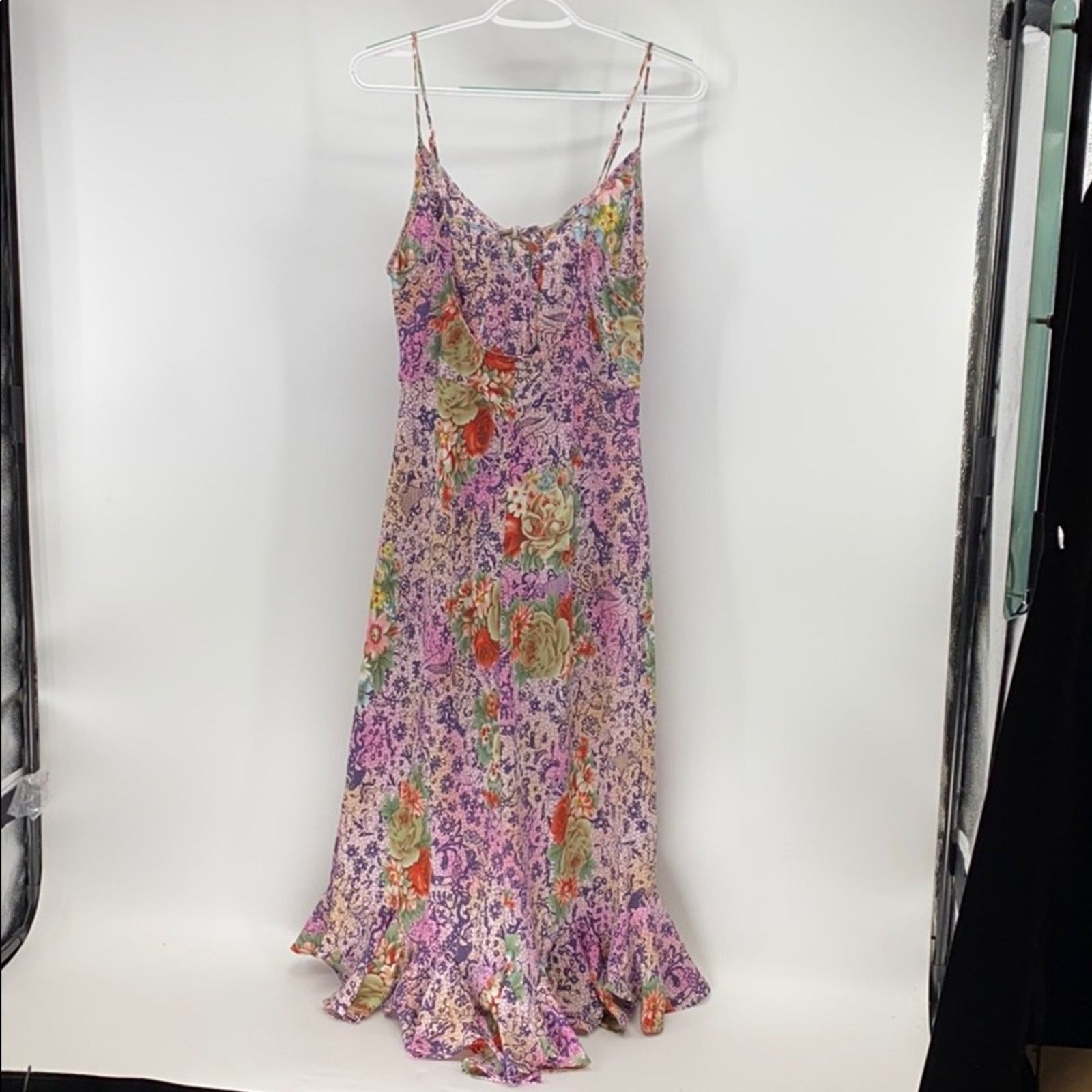 Vintage Vintage Y2K adjustable straps midi summer dress keyhole back Size L / US 10 / IT 46 - 5 Thumbnail