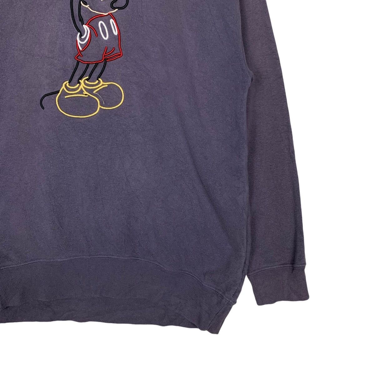 Disney DISNEY Mickey Mouse Big Logo Faded Purple Hoodies #1543-C69 Size US M / EU 48-50 / 2 - 4 Thumbnail