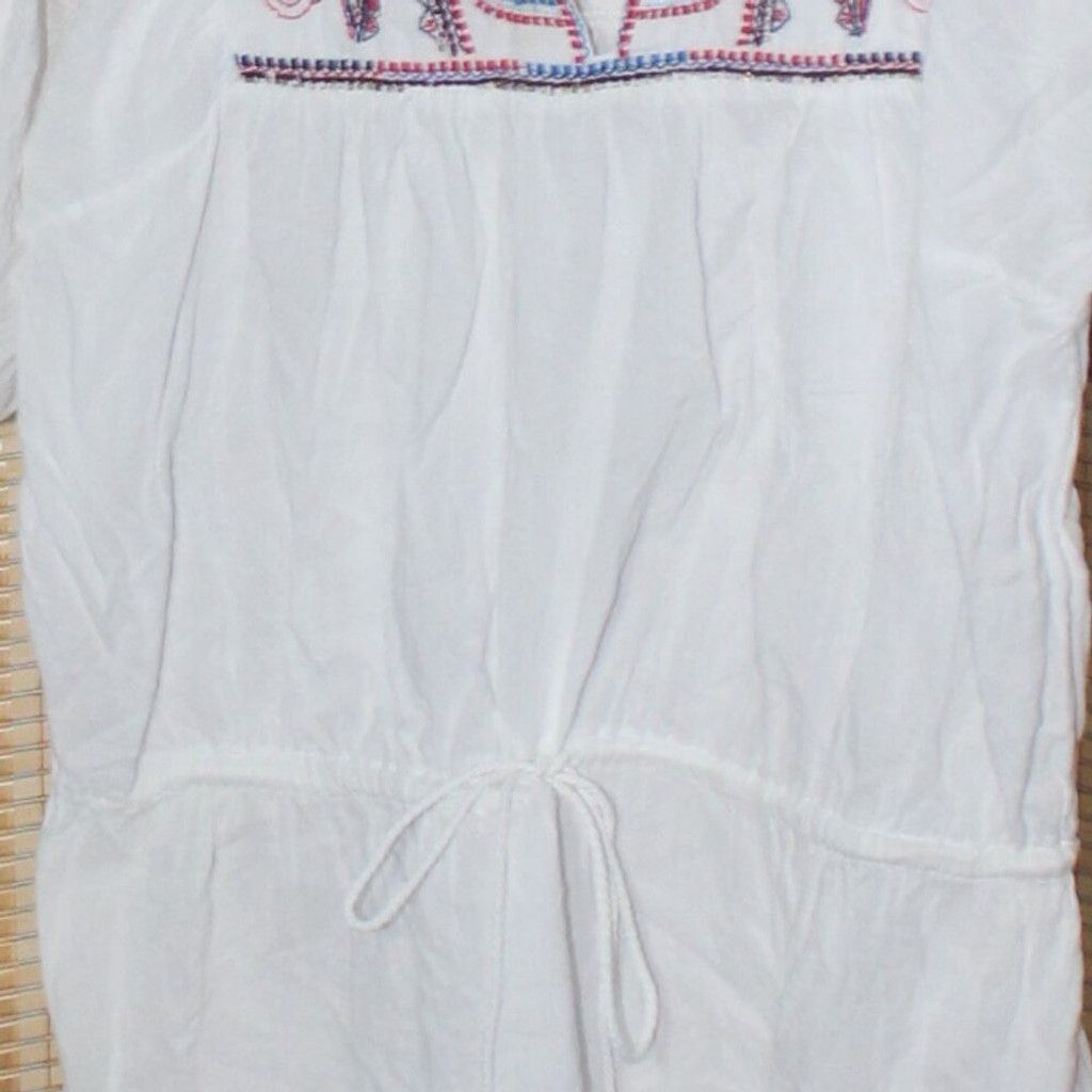 Other Earhbound Trading Co Embroidered Short-Sleeve Peasant Blouse Size S / US 4 / IT 40 - 3 Thumbnail