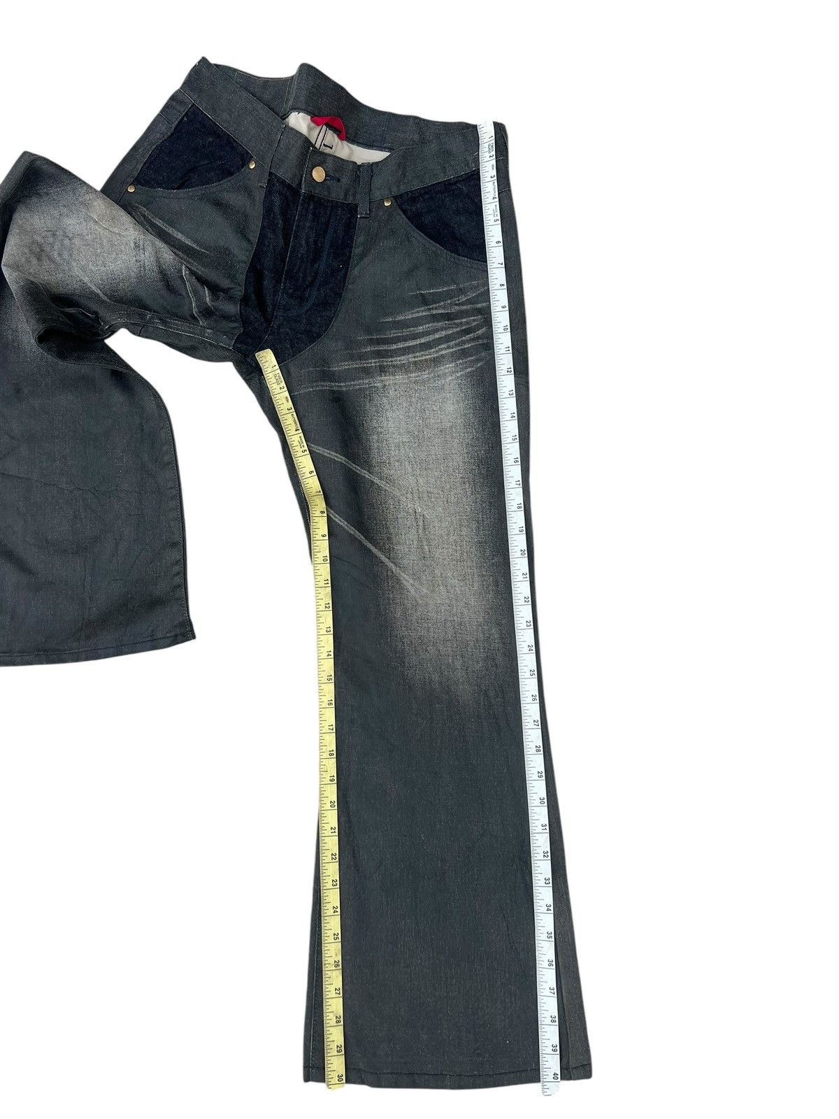 Edwin Vintage Y2K Edwin 503SS4 Waxed Denim Flare Westerner Jeans Size US 33 - 4 Thumbnail