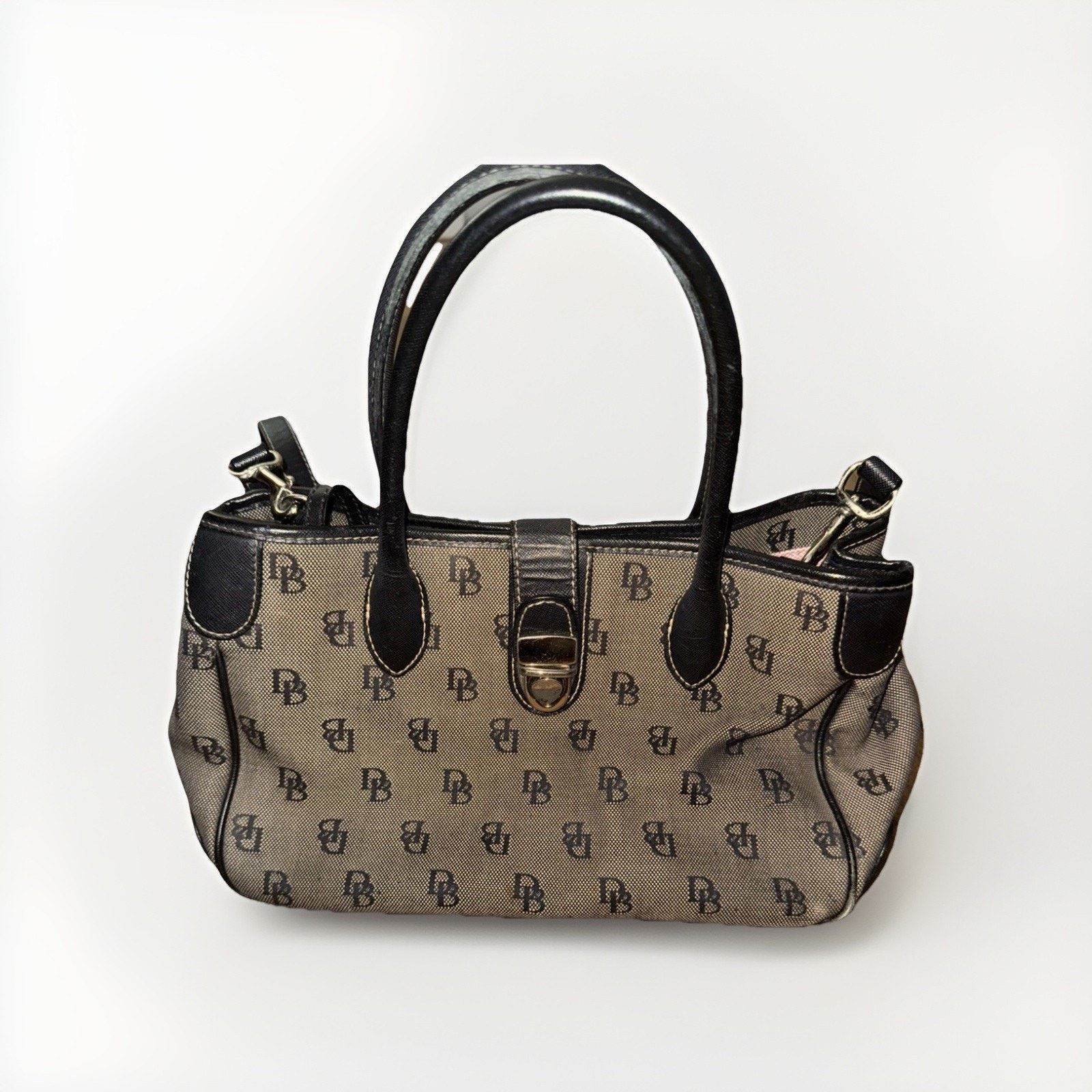 Dooney & Bourke Vintage Dooney & Bourke Monogram Purse Tote Bag Y2K Brown Size ONE SIZE - 1 Thumbnail