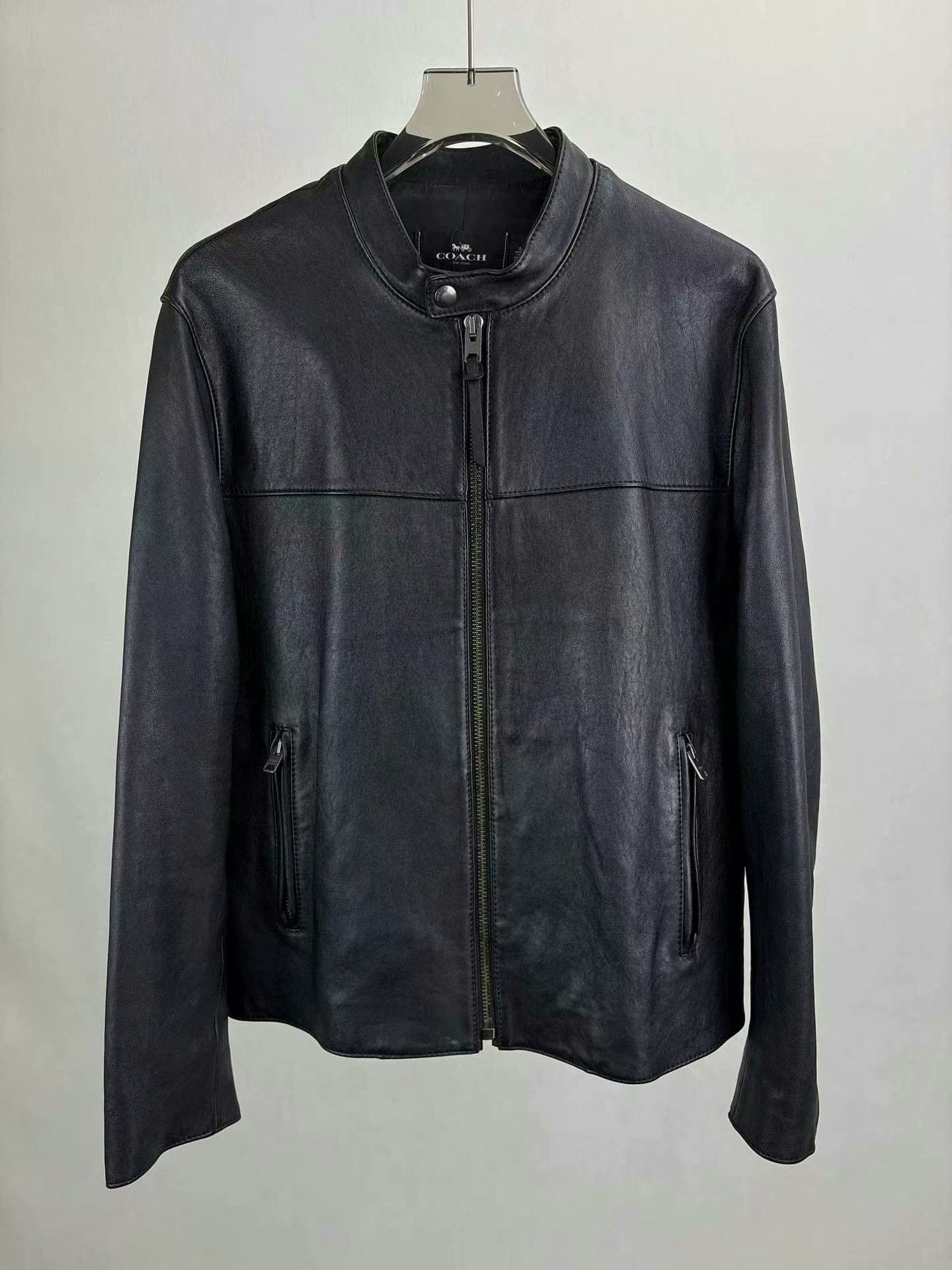 Coach Coach Lamb Leather Racer Jacket XL Size US XL / EU 56 / 4 - 1 Thumbnail