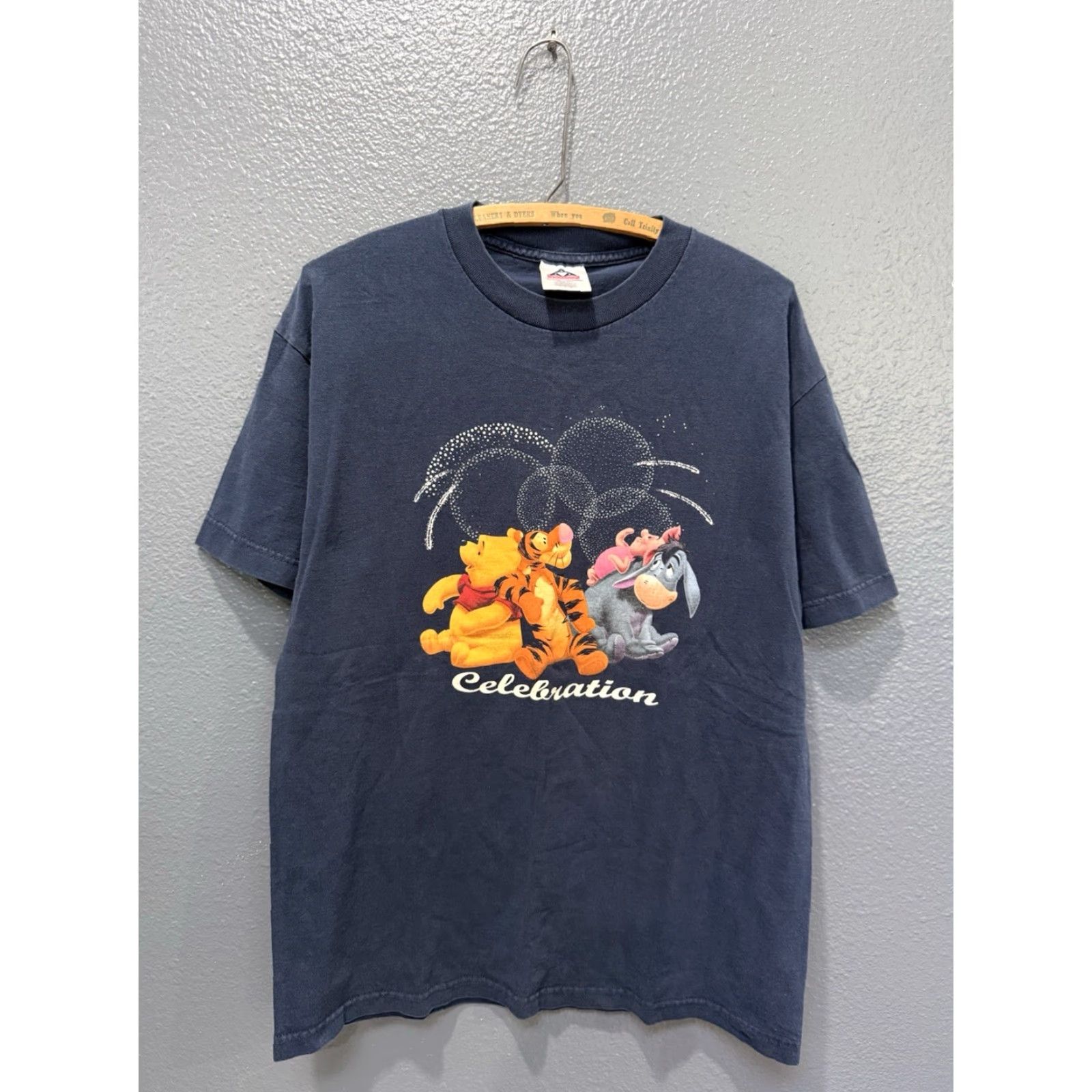 Disney VINTAGE Winnie The Pooh Disney T-Shirt Blue 90s Large Men Shirt L 8/10 Size US L / EU 52-54 / 3 - 3 Thumbnail