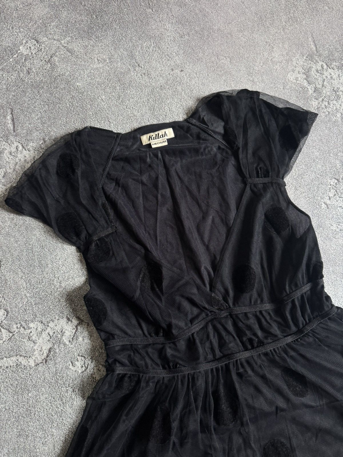 Miss Sixty Killah by Miss Sixty M size dotted mesh dress gothic Y2K Size M / US 6-8 / IT 42-44 - 11 Thumbnail