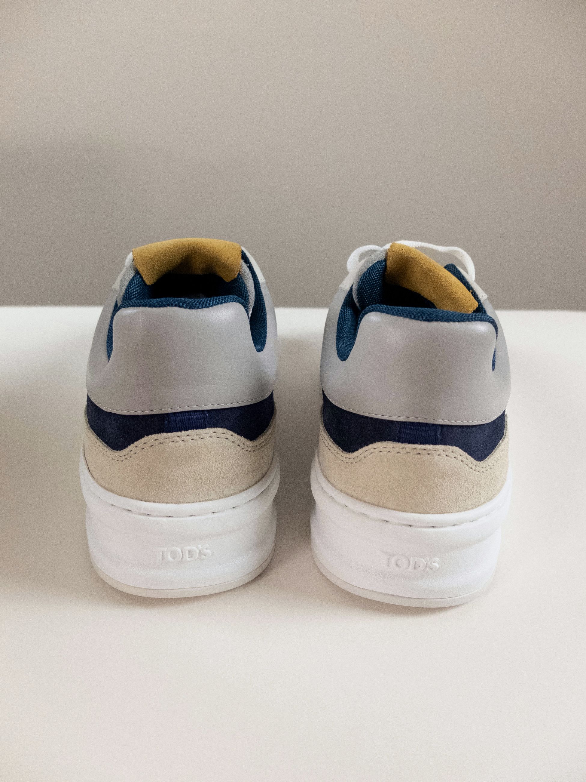 Tod's TOD'S Tabs paneled navy blue white suede low top sneakers 8 Size US 8 / EU 41 - 5 Thumbnail