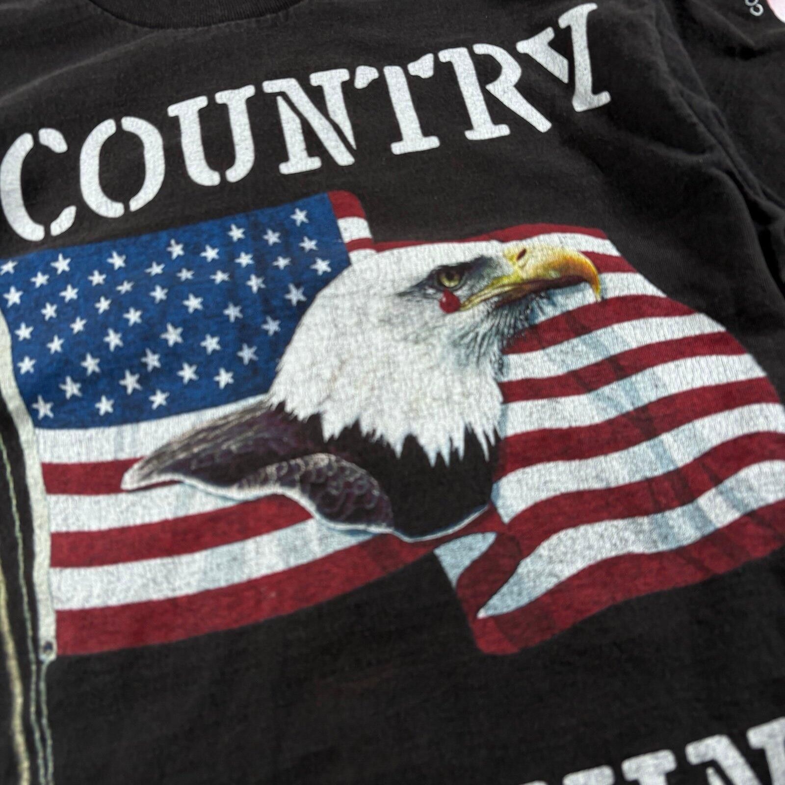 Delta Vintage 90s Country morning USA flag tee Size US M / EU 48-50 / 2 - 2 Thumbnail