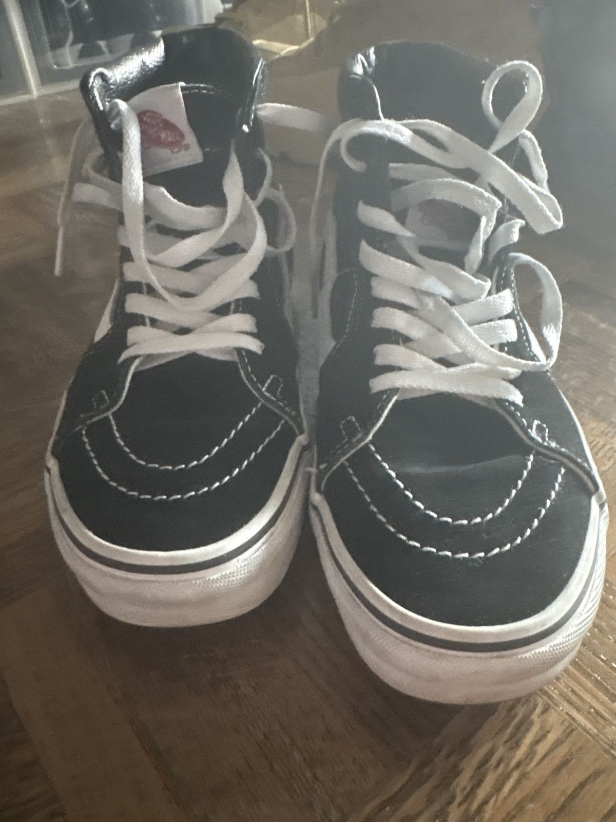 Vans Vans Sk8-Hi Black White High-Top Sneakers Size US 6.5 / EU 39-40 - 3 Thumbnail