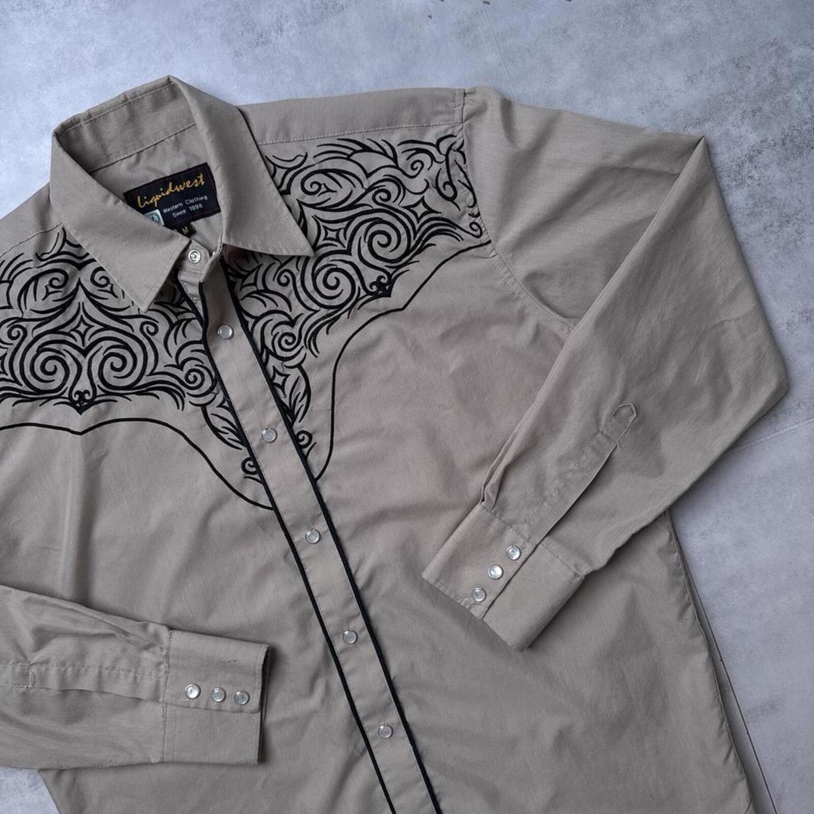 Affliction Y2K Liquid West 00s Button Up Grunge shirt Size US M / EU 48-50 / 2 - 5 Thumbnail