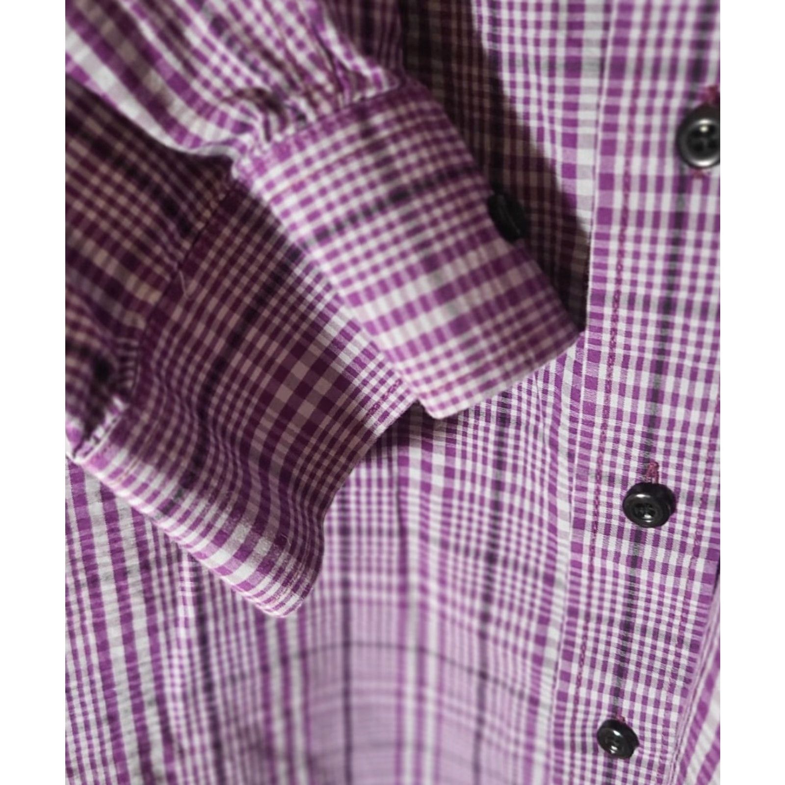 Vintage VINTAGE Panhandle Mens Purple Plaid Button Up XL Long Sleeve Cotton Cowboy Western Size US XL / EU 56 / 4 - 6 Thumbnail