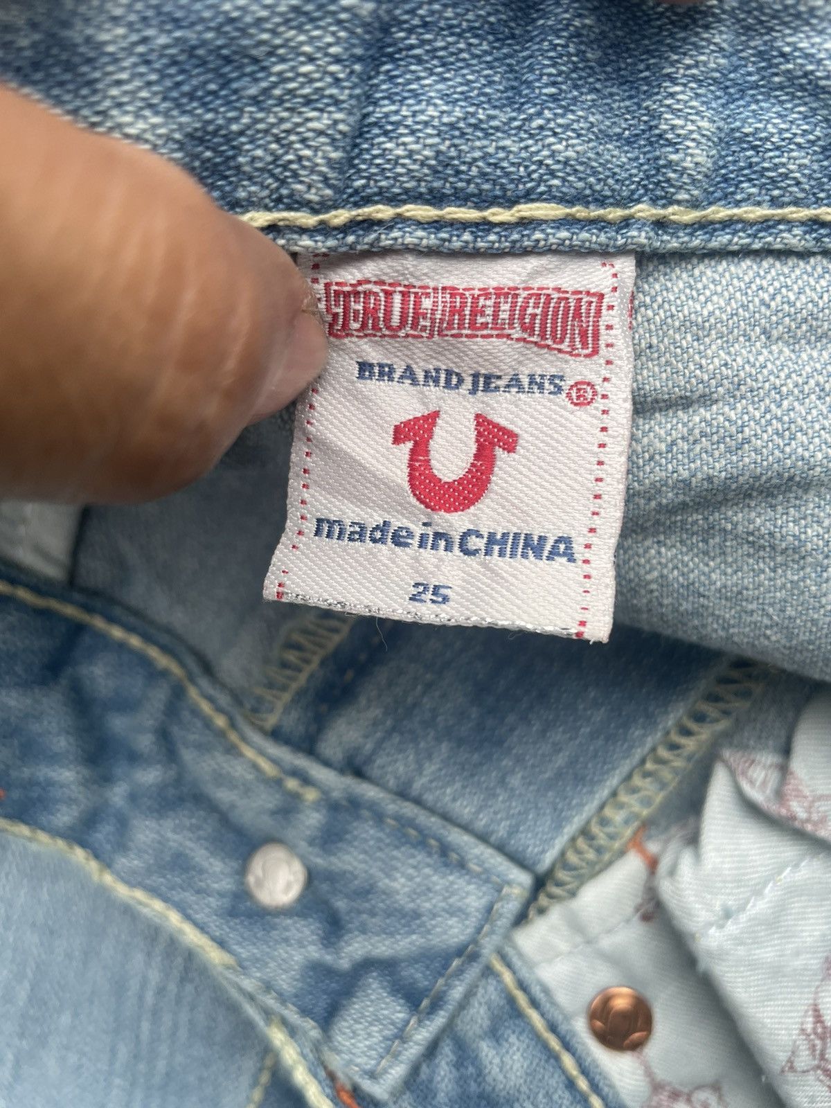 True Religion True Religion Joey Big T Distresed Denim Size 27" / US 4 / IT 40 - 12 Thumbnail