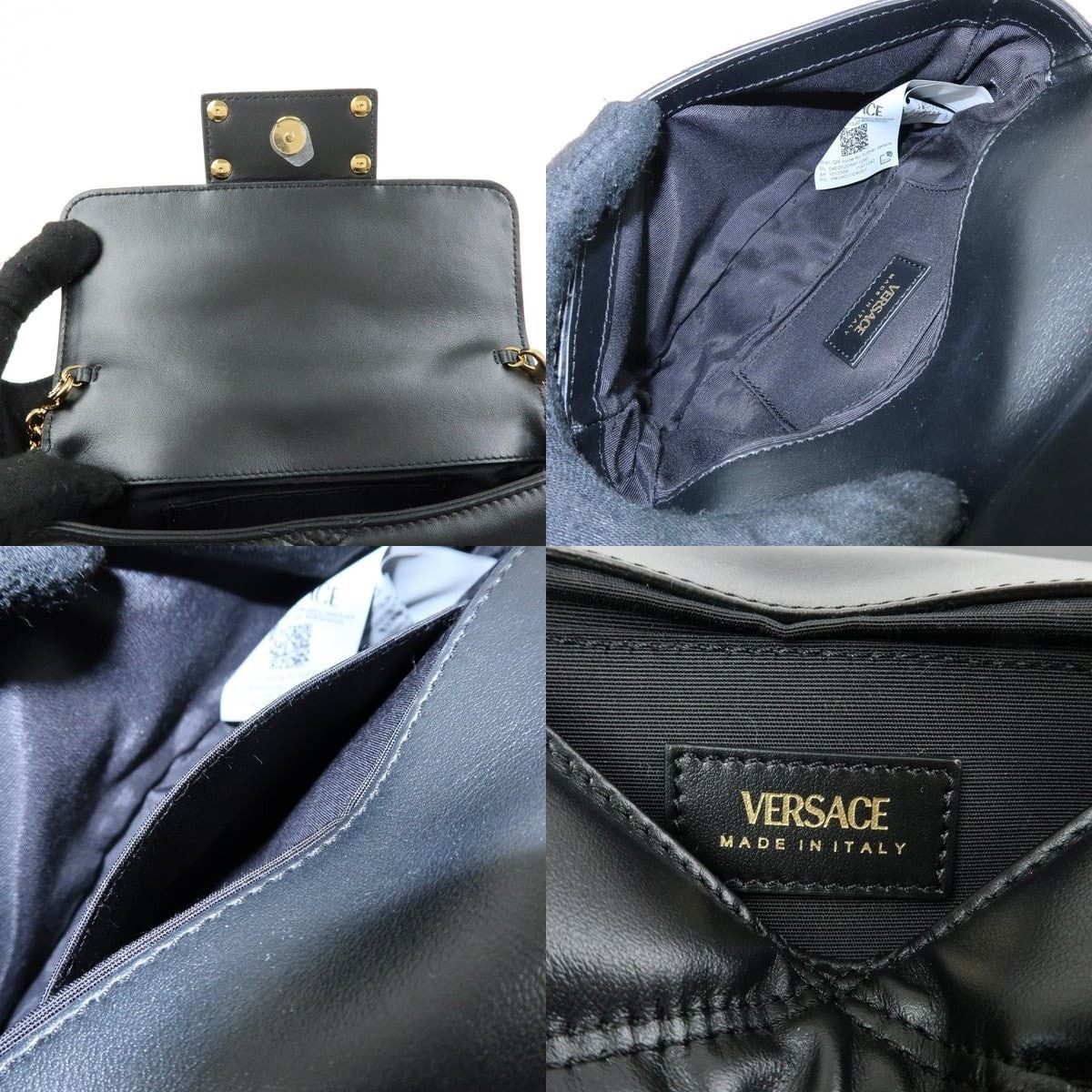 Versace Versace Medusa Quilted Lambskin Flap Bag Black Size ONE SIZE - 7 Thumbnail