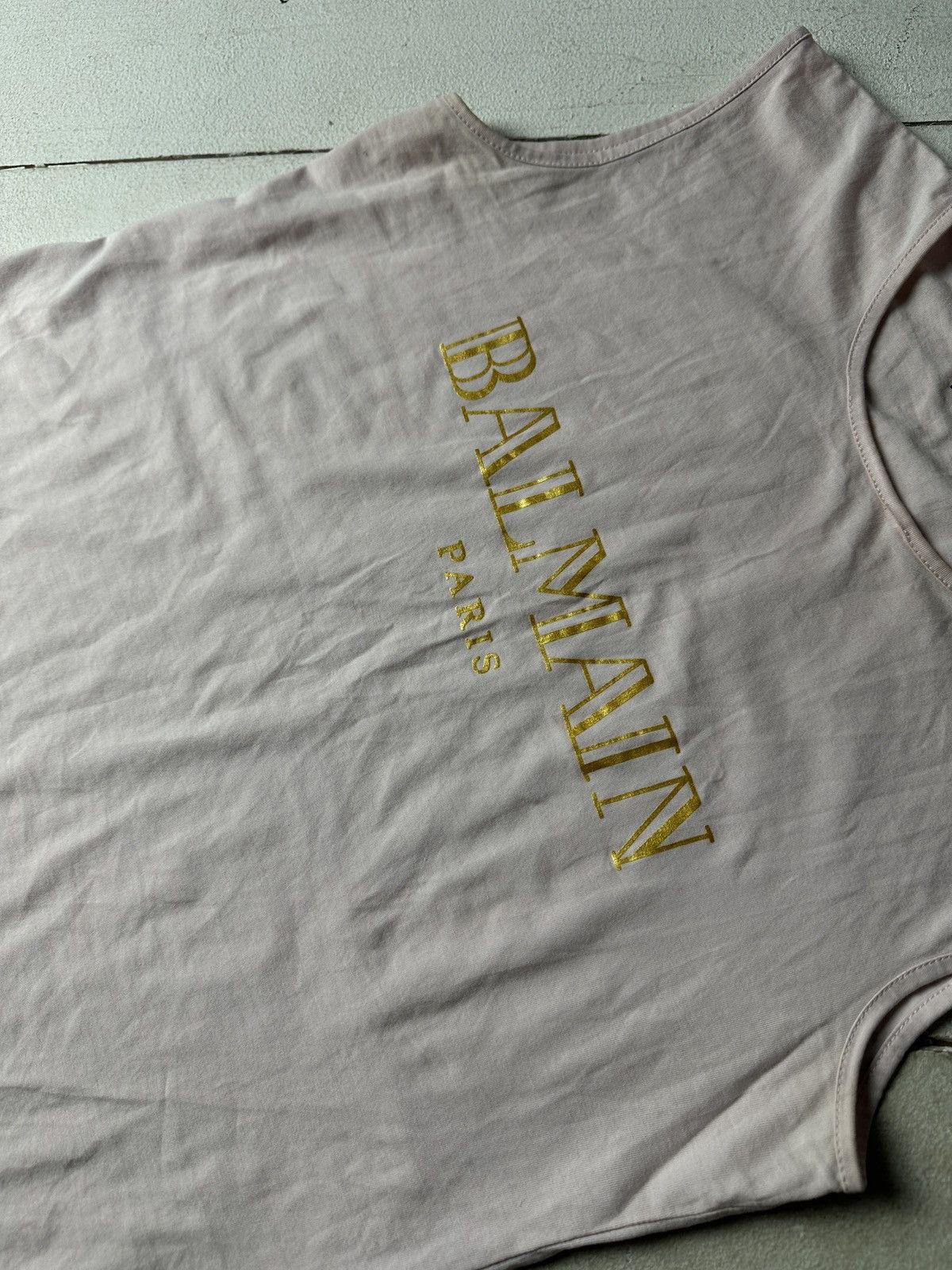 Balmain 🚨VINTAGE BALMAIN TANK TOP GOLD BUTTON LOGO Y2k OPIUM Size M / US 6-8 / IT 42-44 - 3 Thumbnail