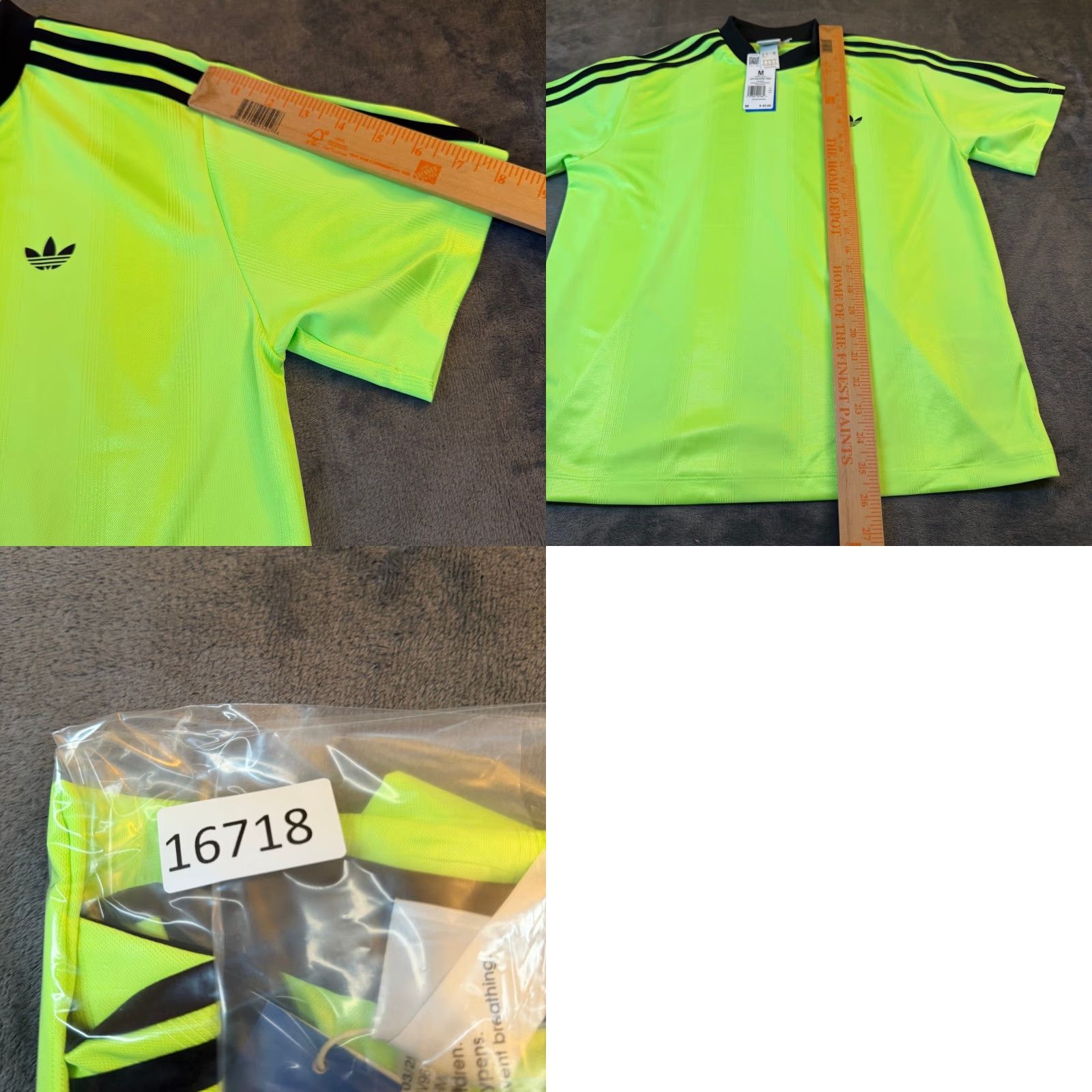Adidas Adidas Signal Green Jacquard Tee Shirt Originals Womens Medium NWT Size M / US 6-8 / IT 42-44 - 8 Thumbnail