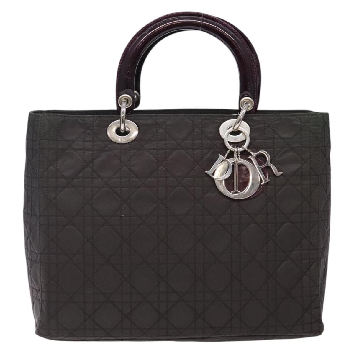 Dior DIOR Canage Hand Bag Nylon Khaki Purple Silver Size ONE SIZE - 2 Thumbnail