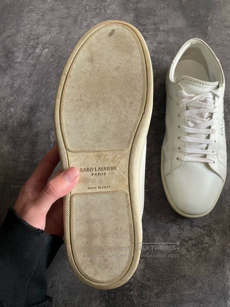 Saint Laurent Paris Saint Laurent Paris Slogan Studs Canvas Shoes Size US 10 / EU 43 - 7 Thumbnail