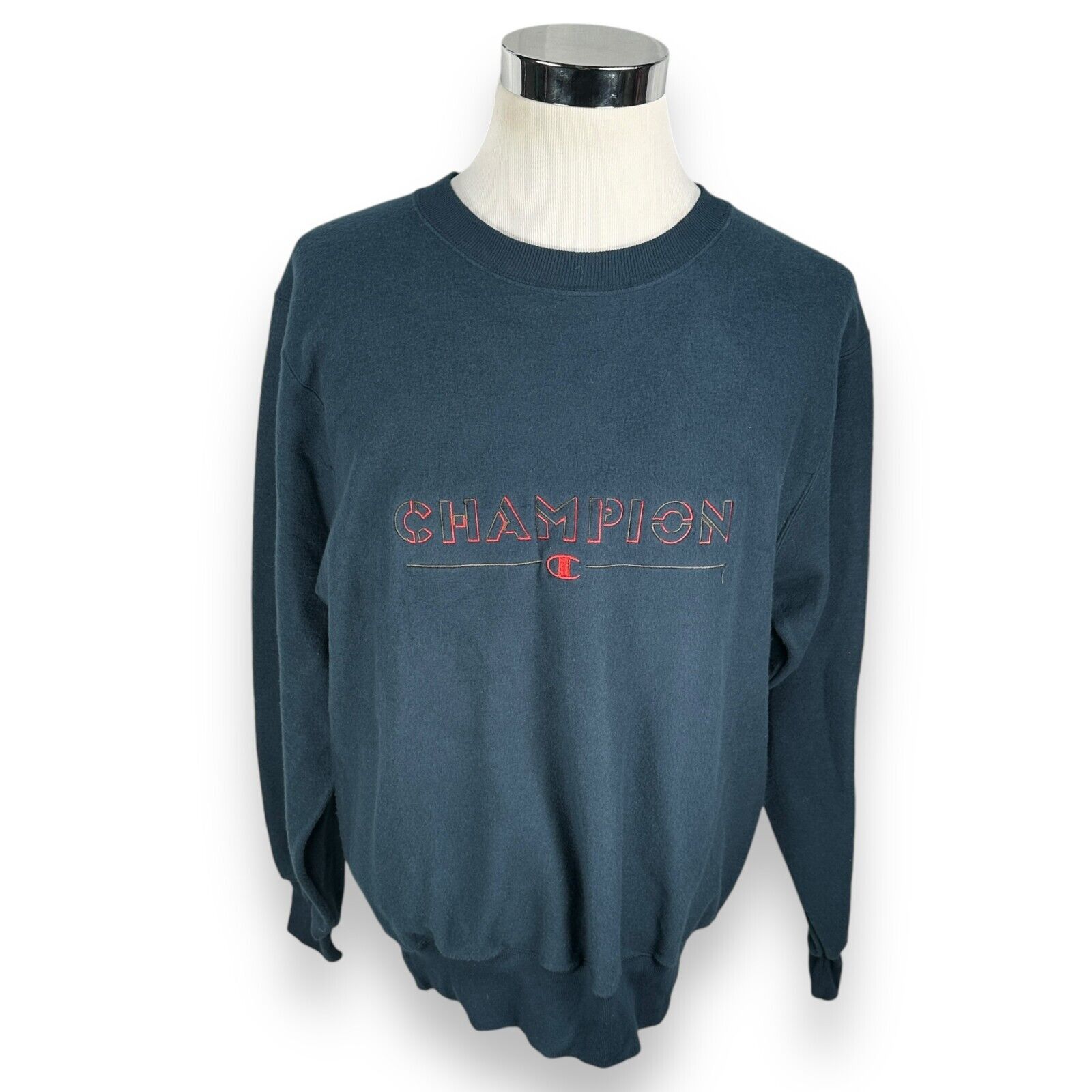 Champion Vintage Champion Inside Out Sweatshirt Mens M Blue Cotton Size US M / EU 48-50 / 2 - 1 Thumbnail