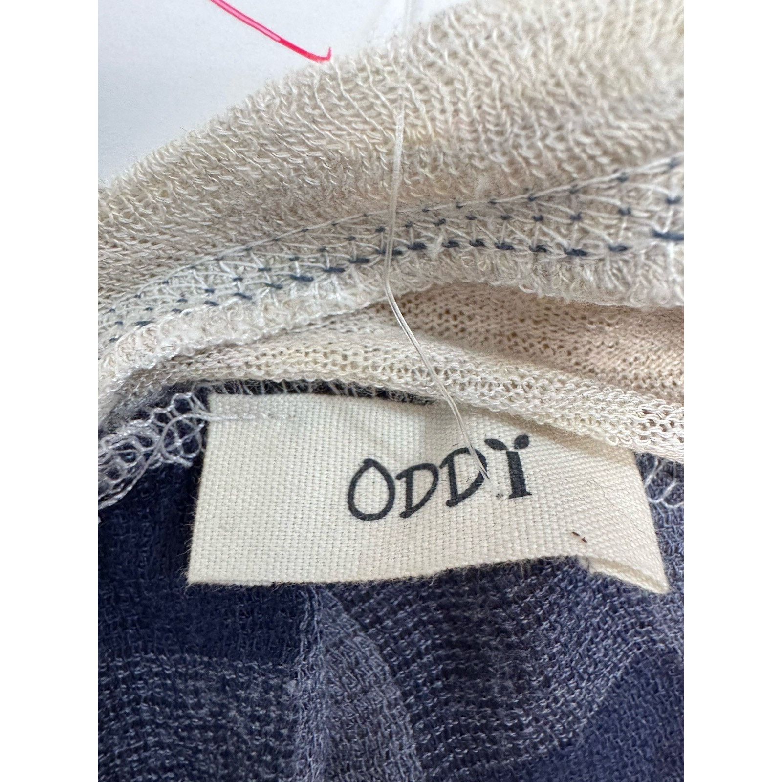 Other ODDY Knit Oatmeal-Navy Blue Back Blouse Women’s Size S USA Size S / US 4 / IT 40 - 6 Thumbnail