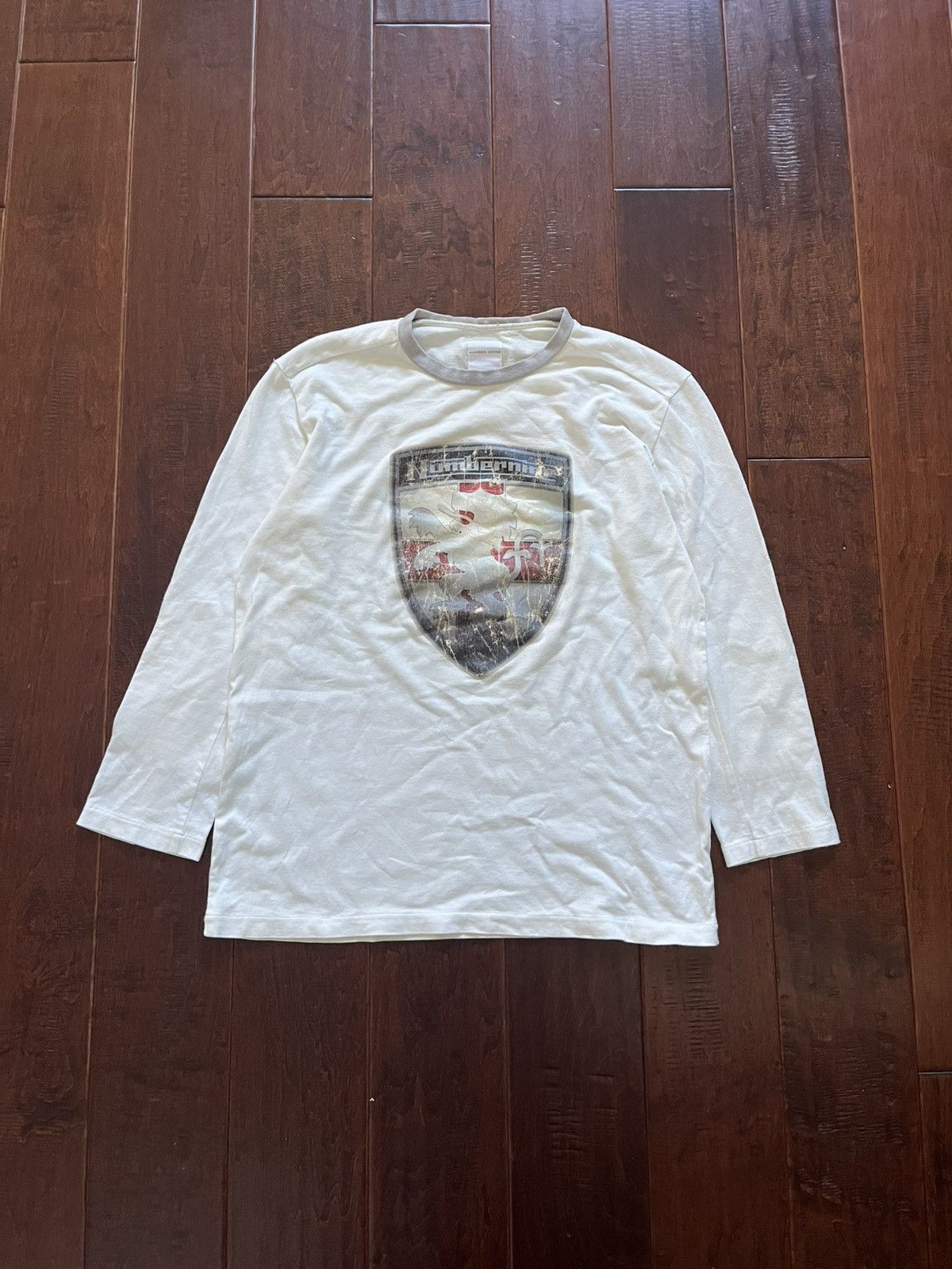 SS00 Lambretta Lion Crest Shield Longsleeve Tee Extra Heavy