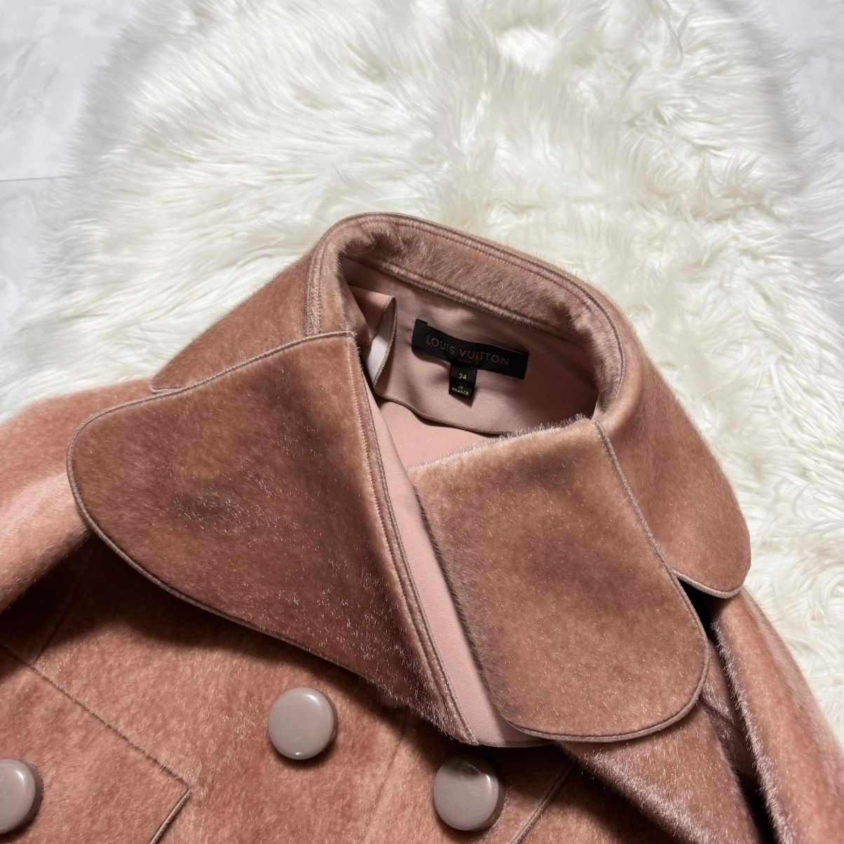 Louis Vuitton Louis Vuitton fur double jacket 34 pink brown Size XS / US 0-2 / IT 36-38 - 10 Thumbnail