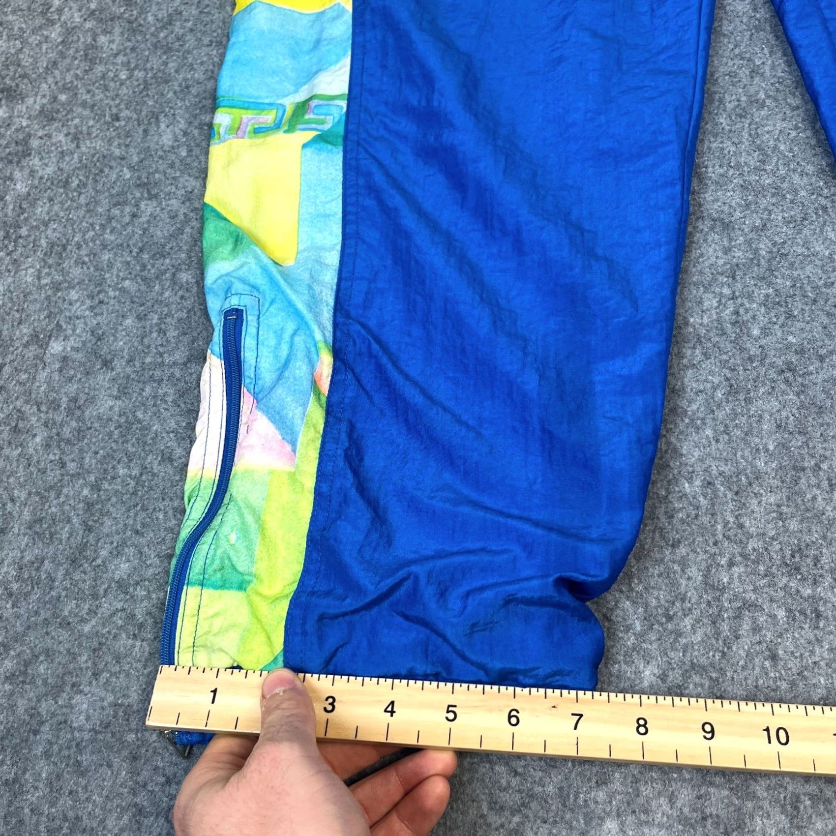 Etro Maser Mens Baggy Shell Pants Track 36 30 Retro Blue Lined Ski Festival 90s Size US 36 / EU 52 - 3 Thumbnail