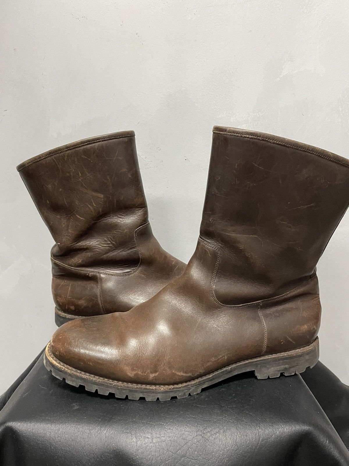 A.S.98 Guidi style leather boots winter wear avant garde style 90s Size US 12 / EU 45 - 4 Thumbnail