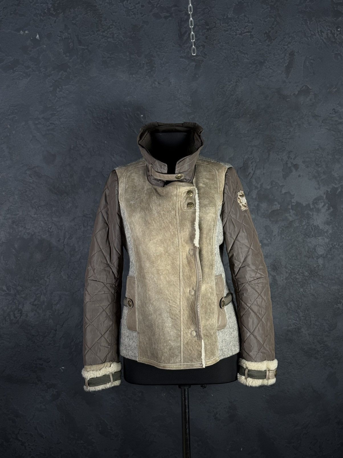 Aeronautica Militare AERONAUTICA MILITARE Leather Women’s Biker Jacket Size 44 Size M / US 6-8 / IT 42-44 - 4 Thumbnail