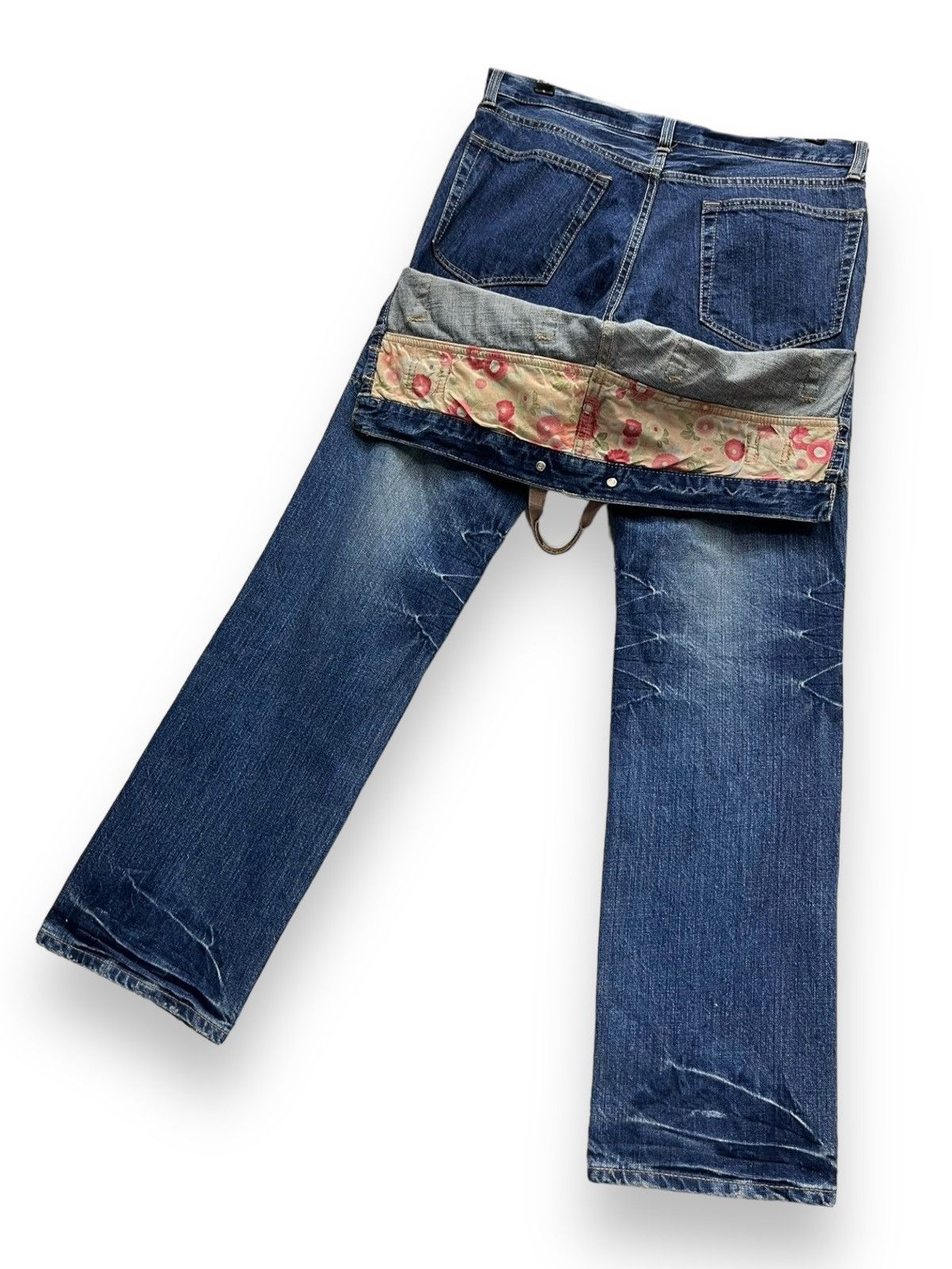 Le Grande Bleu (L.G.B.) × PPFM × Seditionaries FYE RARE🔥PPFM Punk Real Double Waist Ripped Unique Design💥 Size US 31 - 16 Thumbnail