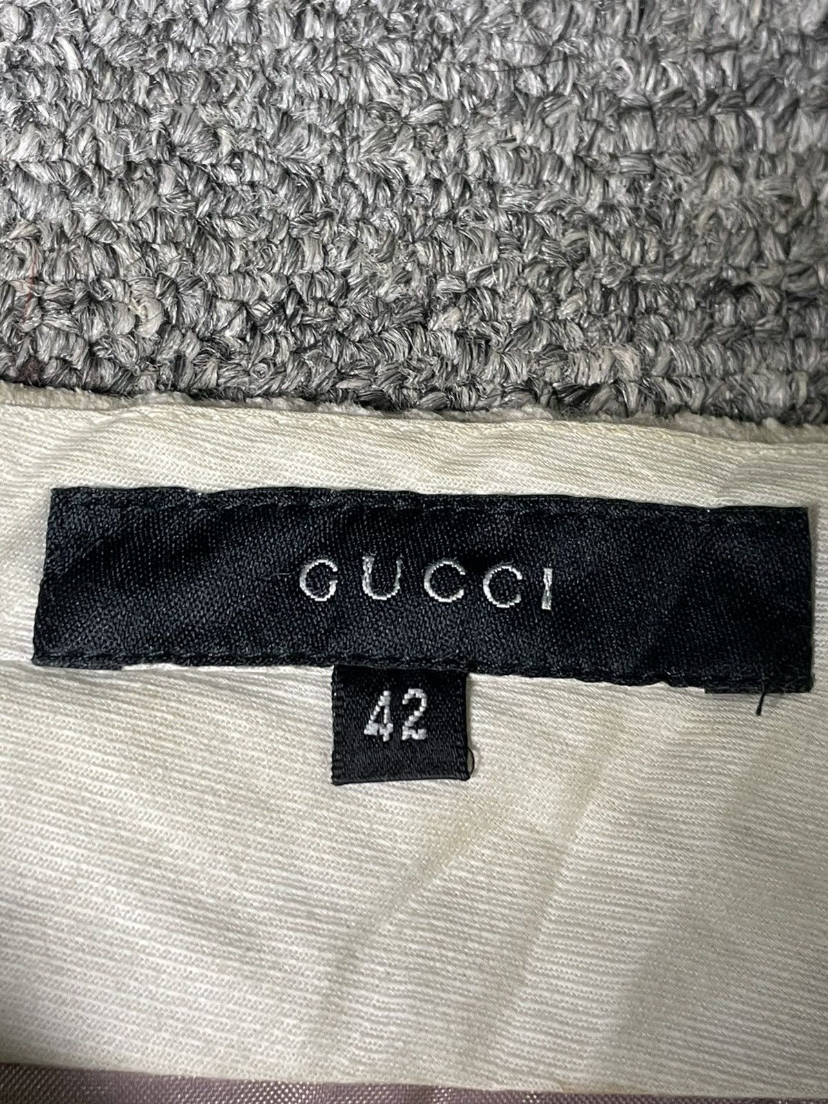 Designer × Gucci Vintage GUCCI Embossed Wide Leg Pants (61) Size 27" / US 4 / IT 40 - 17 Thumbnail