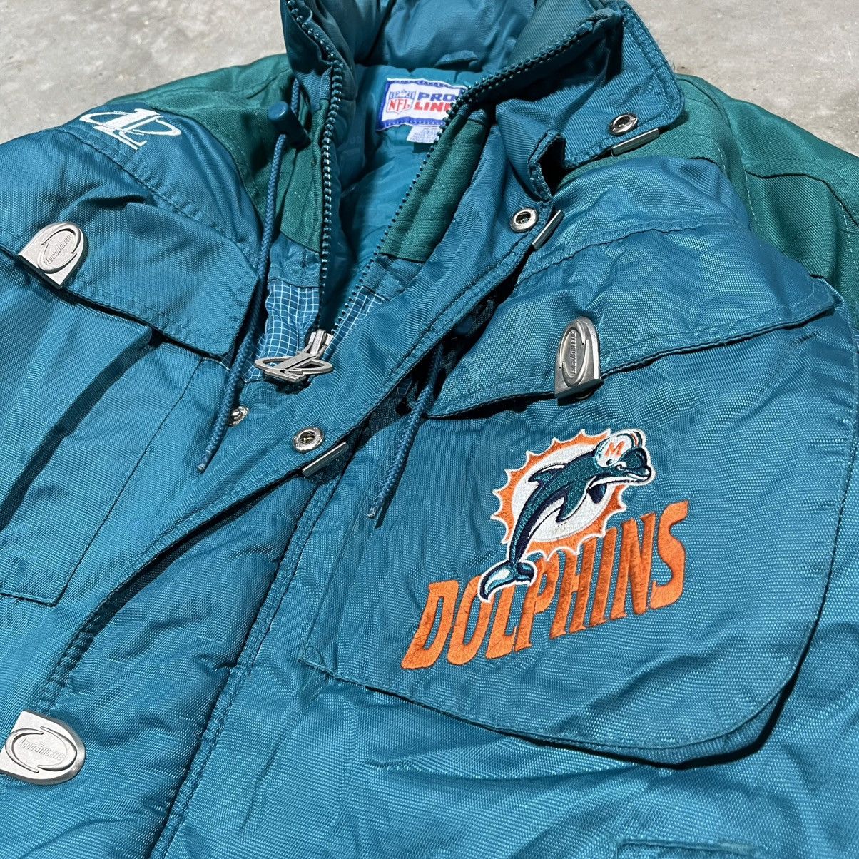 Pro Line × Vintage Vintage Miami Dolphins Pro Line NFL Jacket - Mens Medium Size US M / EU 48-50 / 2 - 4 Thumbnail