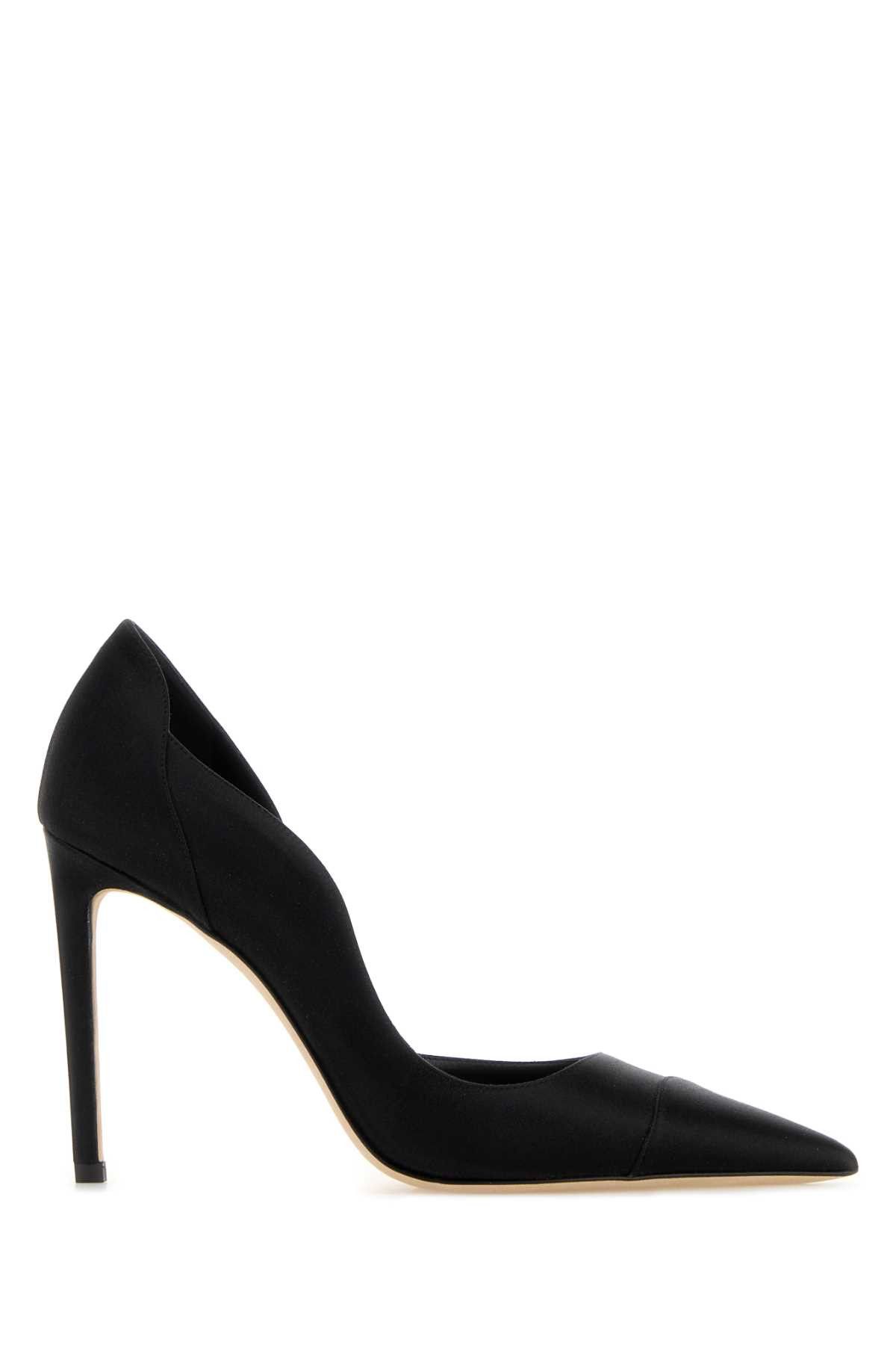 Jimmy Choo Black Satin Brigitte 100 Pumps Size US 8.5 / IT 38.5 - 1 Thumbnail