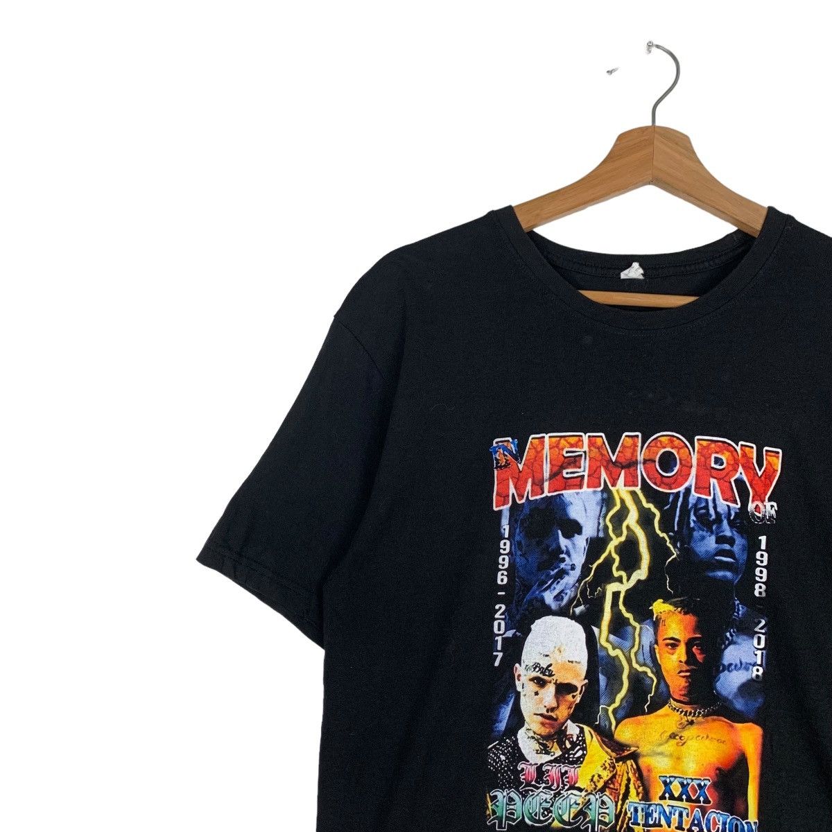 Rap Tees IN MEMORY LIL PEEP & XXX TENTACION PRINTED TEE #0270-C12 Size US L / EU 52-54 / 3 - 7 Thumbnail