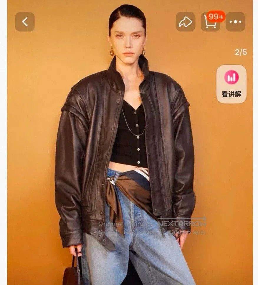 Ma+ Removable Sleeve Black Leather Jacket. Size US M / EU 48-50 / 2 - 7 Thumbnail