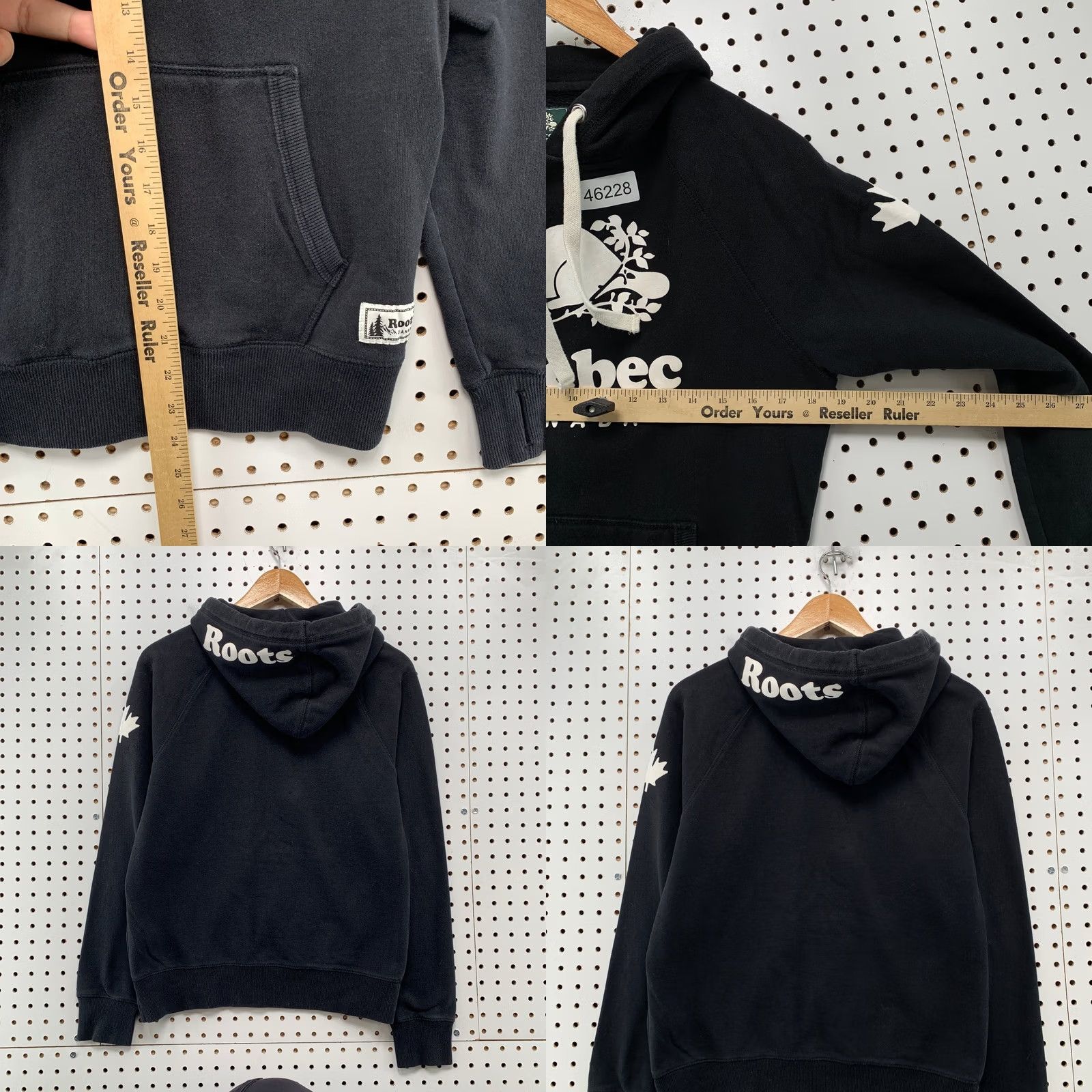 Roots Roots Quebec Hoodie Sweatshirt Womens Small Black Hooded Fleece Pullover Canada Size S / US 4 / IT 40 - 8 Thumbnail