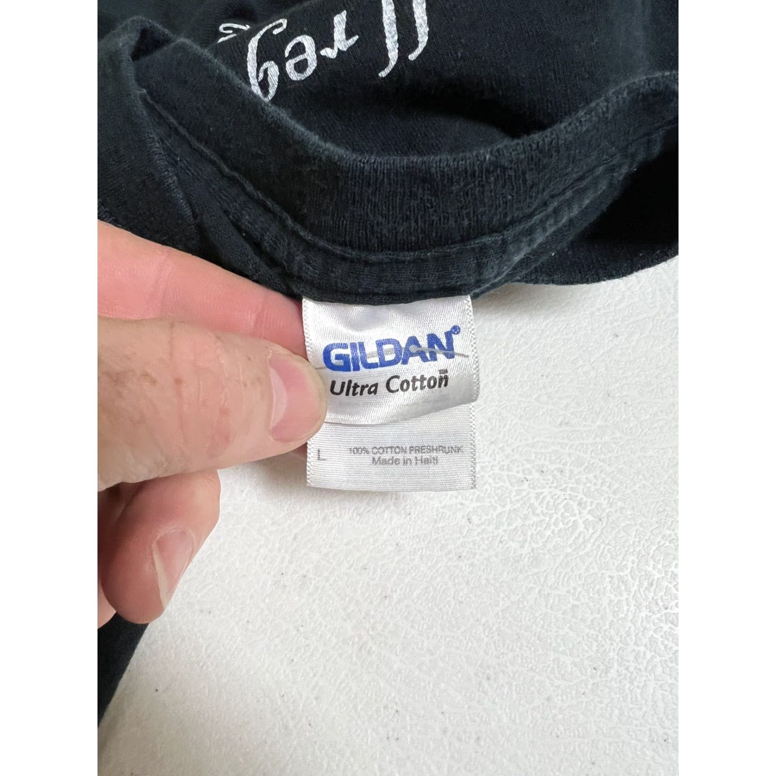 Gildan Mens Large T-shirt Black Short Sleeve Back Forty Vermont Guns Store Ammo Size US L / EU 52-54 / 3 - 5 Thumbnail