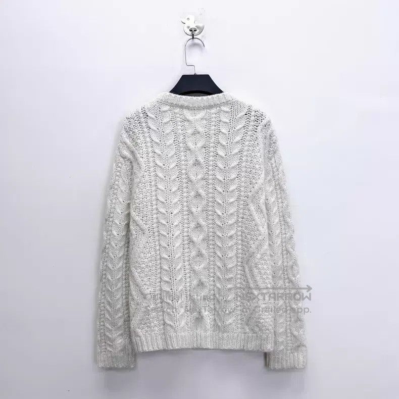 Valentino Valentino White mohair-blend bow sequin silver thread knit Size M / US 6-8 / IT 42-44 - 2 Thumbnail