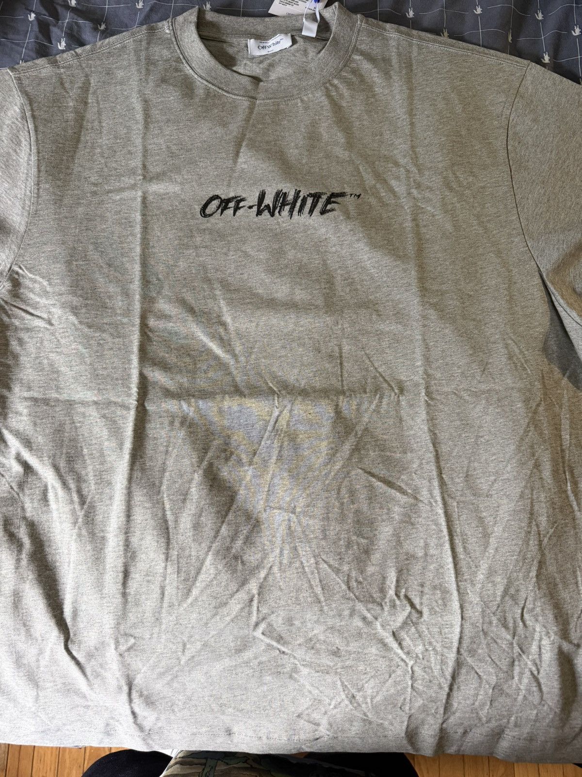 Off-White Off-White Chalk Arrow Skate Fit Tee Heather Grey Size XXL Size US XXL / EU 58 / 5 - 6 Thumbnail