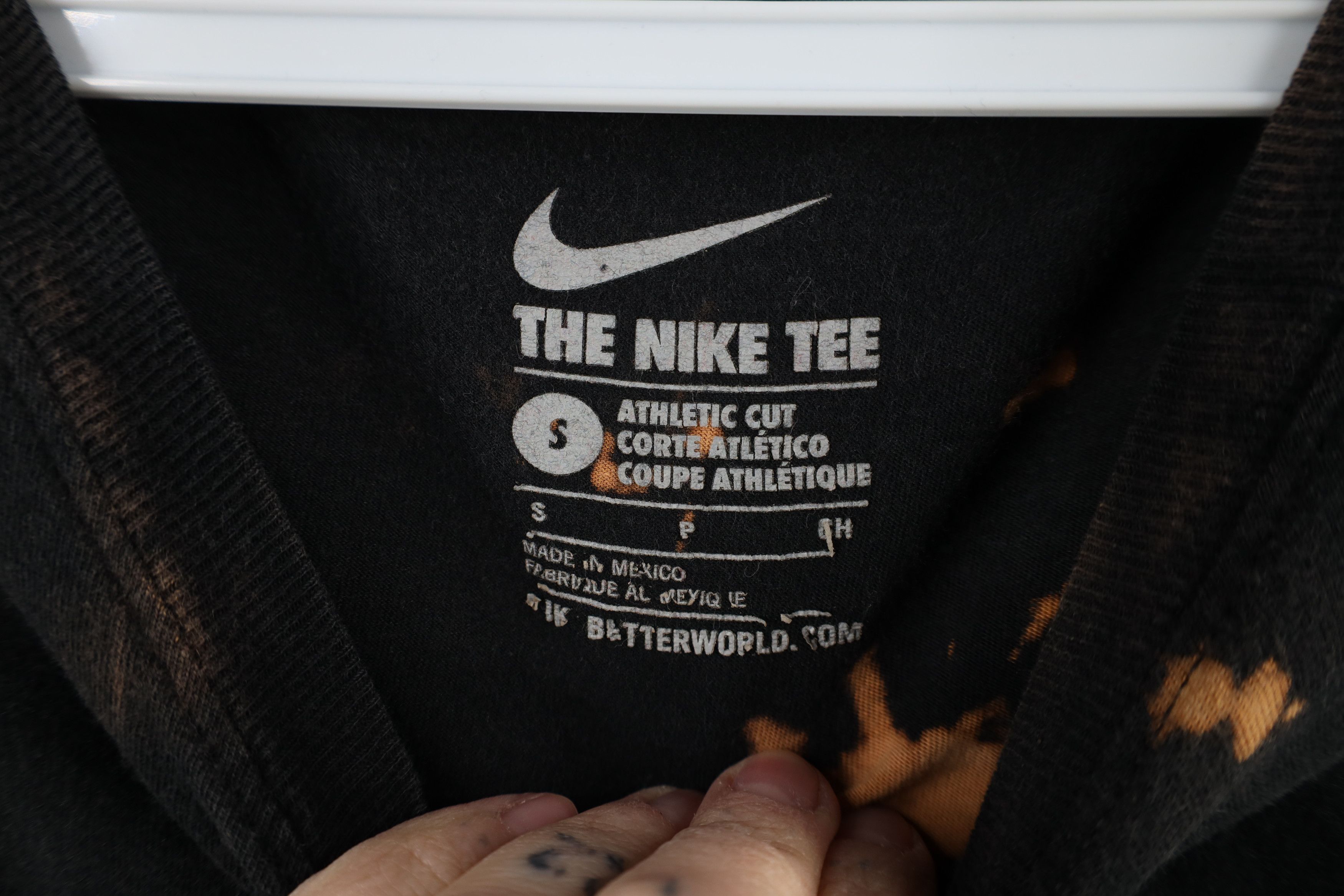 Nike × Vintage Vintage Y2K Nike Swoosh Acid Wash Just Do It T-Shirt Black Size US S / EU 44-46 / 1 - 7 Thumbnail