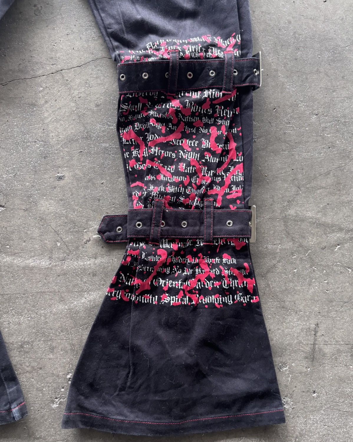 If Six Was Nine × Japanese Brand × Le Grande Bleu (L.G.B.) 🔥INSANE Punk Gothic Studded Poem Pants Size US 32 / EU 48 - 2 Thumbnail