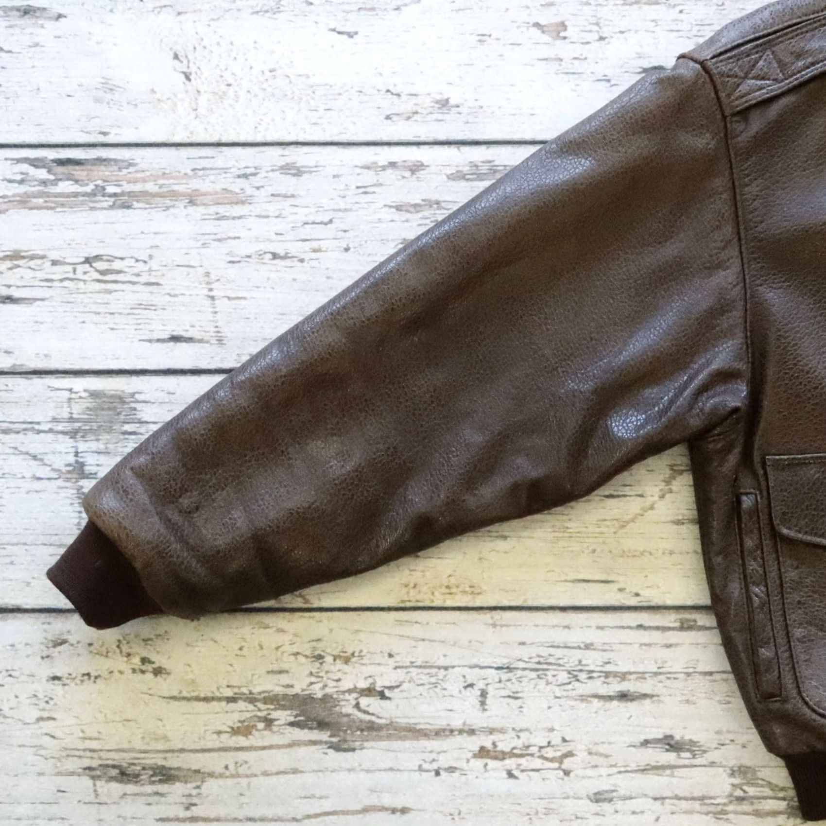 Vintage Vintage East West Leather Jacket Men 38 Brown Biker San Francisco USA Size US XXS / EU 40 - 4 Thumbnail