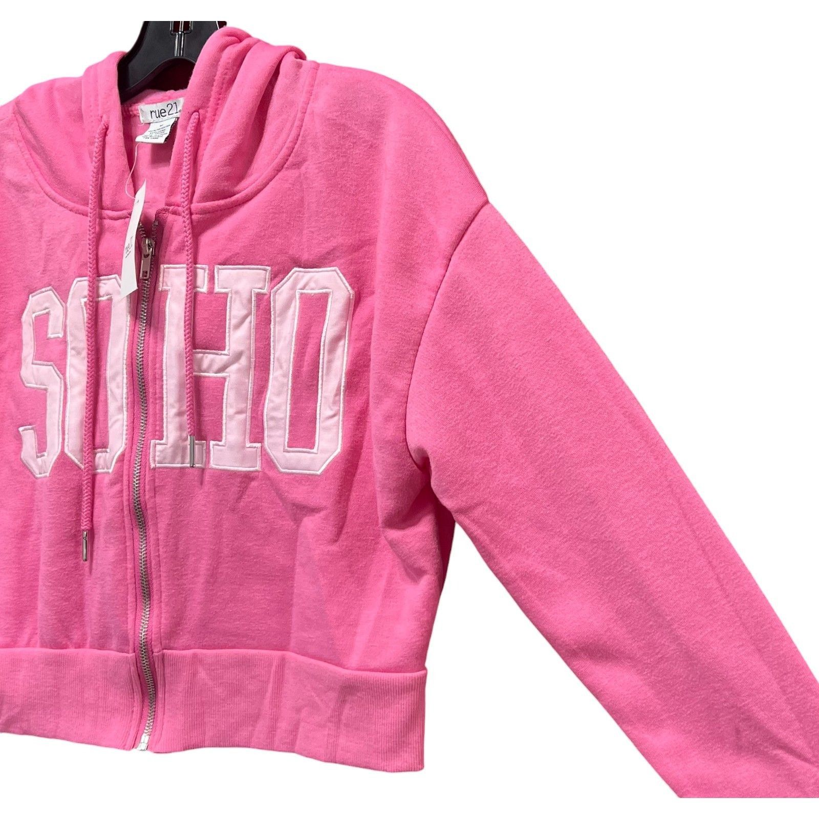 rue21 Rue 21 - Women's Long Sleeve Hooded Sweatshirt - Pink - Medi Size M / US 6-8 / IT 42-44 - 14 Thumbnail