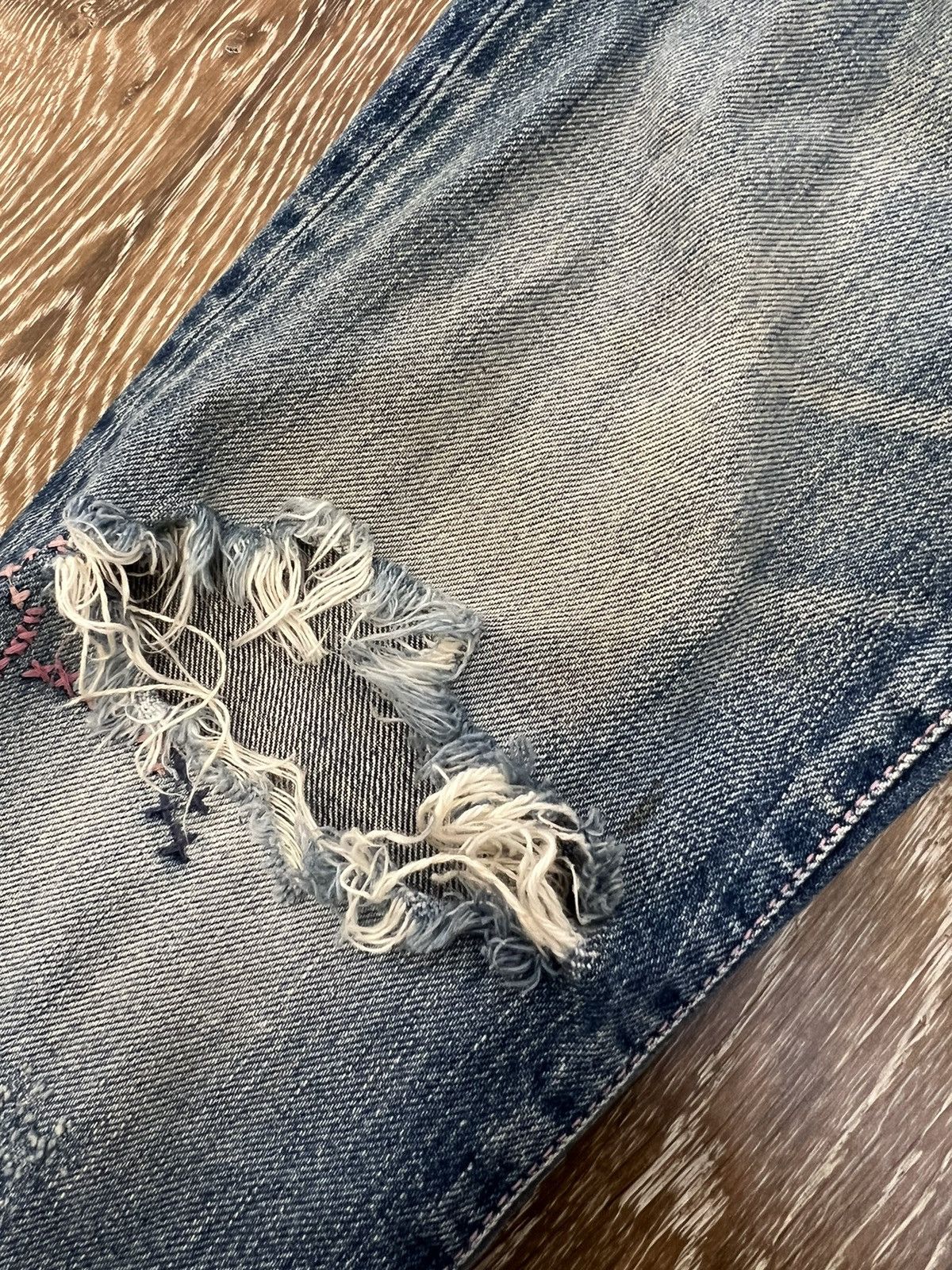 Hysteric Glamour Hysteric glamour kinky distressed repaired selvedge jeans Size US 29 - 5 Thumbnail