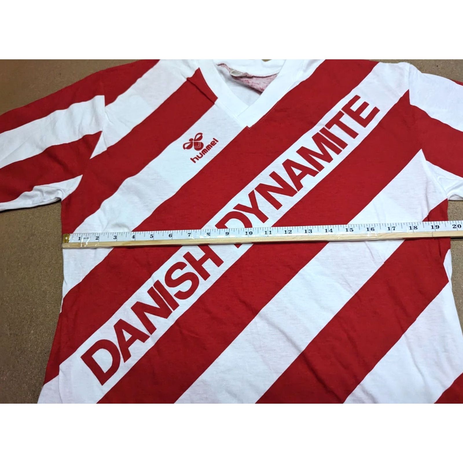 Hummel Hummel Danish Dynamite 1984-86 Vintage Football Shirt Mens Size L Cotton Euro Size US L / EU 52-54 / 3 - 3 Thumbnail