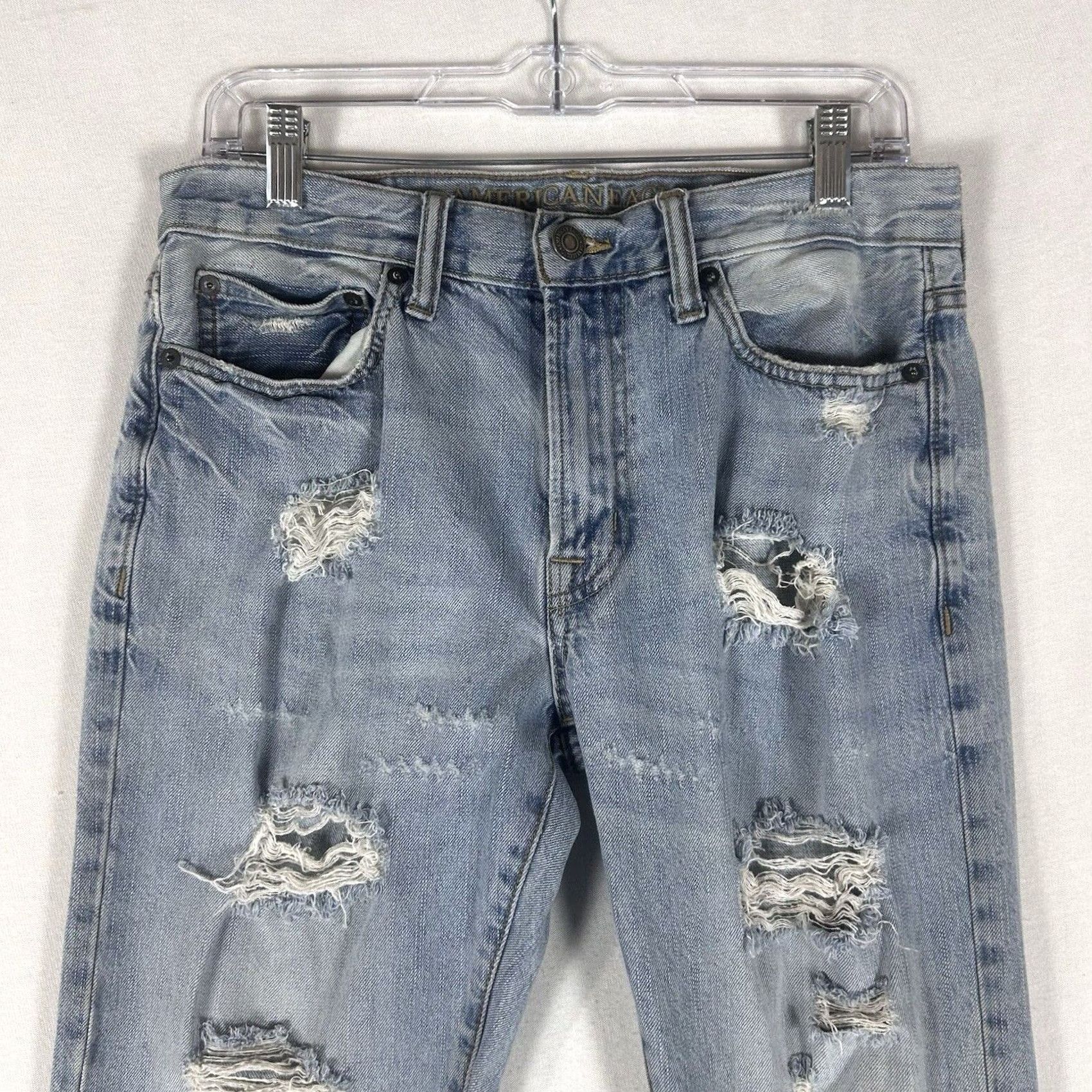 American Eagle Outfitters American Eagle Jeans Slim 30x32 Denim Mid Rise 5-Pocket Mens Tapered Size US 30 / EU 46 - 2 Thumbnail