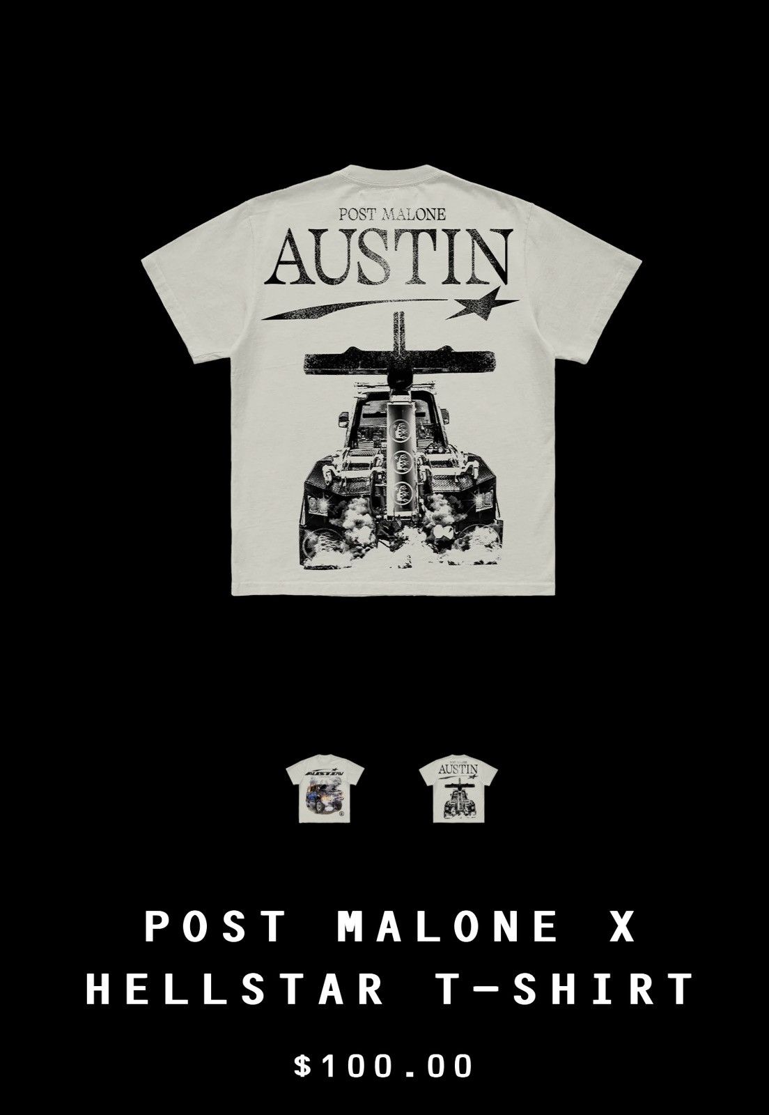 HELLSTAR × Post Malone Tour Tee HELLSTAR X POST MALONE TEE | Grailed