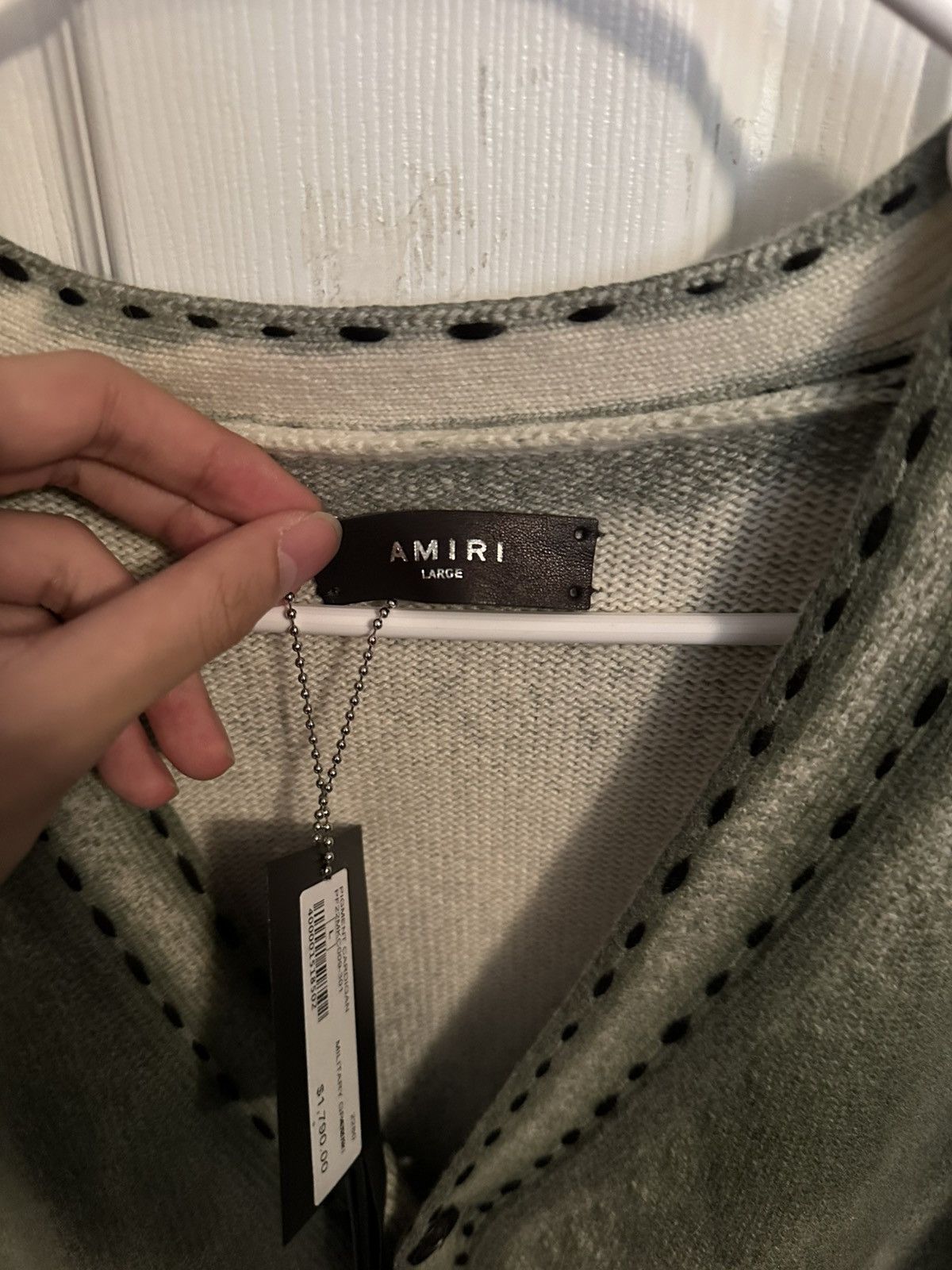 Amiri AMIRI PIGMENT SPRAY CARDIGAN MENS Size US M / EU 48-50 / 2 - 2 Thumbnail