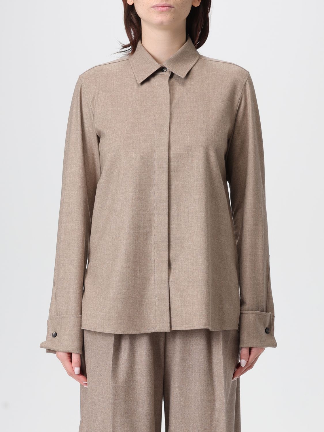 Max Mara Max Mara Shirt Woman Dove Grey Size M / US 6-8 / IT 42-44 - 1 Thumbnail
