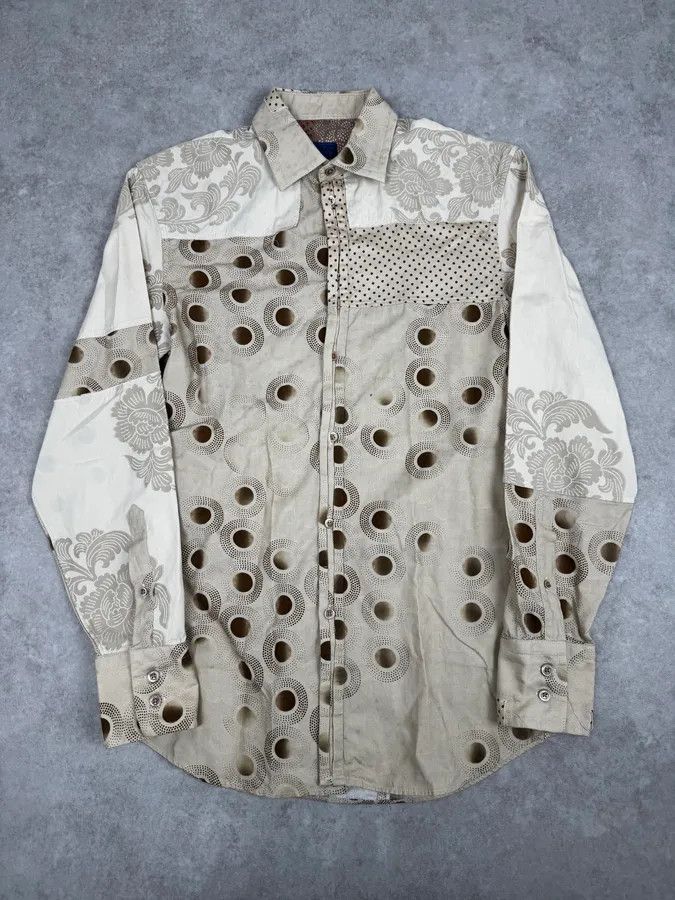 Kenzo 1990s Kenzo Beige Floral Persan Pattern Shirt Size US M / EU 48-50 / 2 - 1 Thumbnail