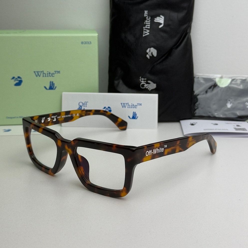 Off-White NEW Off White Style 12 Brown Bluelight Eyeglasses Frames Size ONE SIZE - 1 Thumbnail