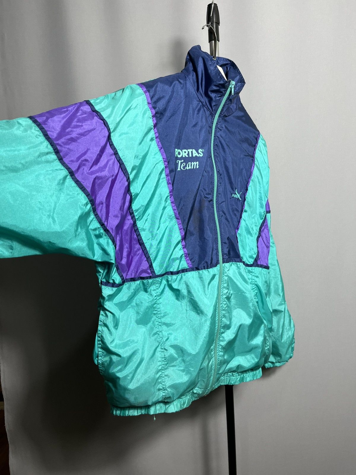Puma puma portas team football jacket mens green nylon vintage 80 Size US L / EU 52-54 / 3 - 3 Thumbnail